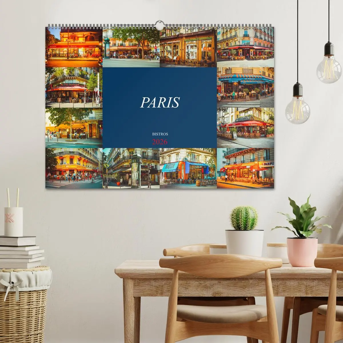 Bild: 9783457855881 | Paris Bistros (Wandkalender 2026 DIN A2 quer), CALVENDO Monatskalender