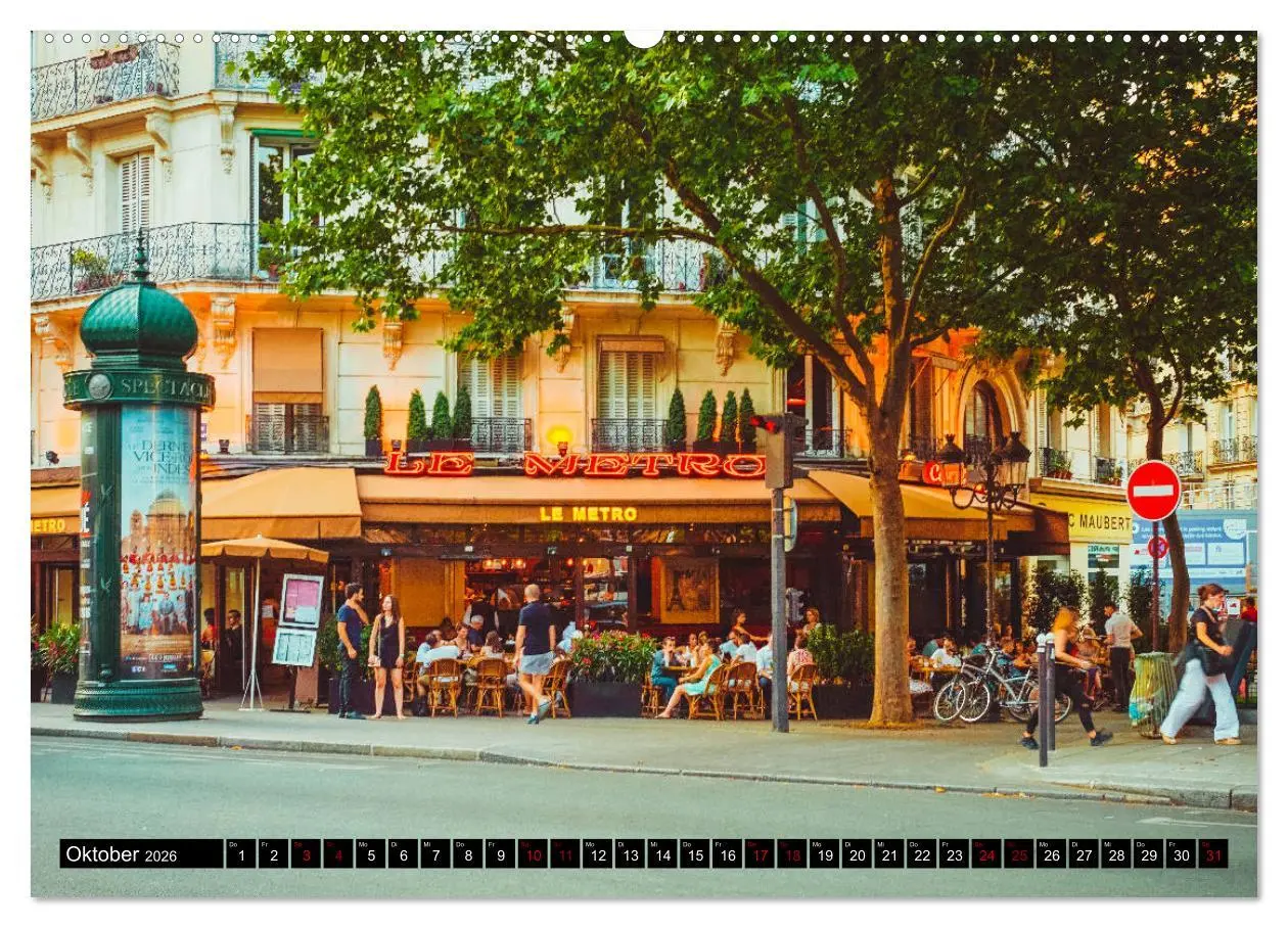 Bild: 9783457855881 | Paris Bistros (Wandkalender 2026 DIN A2 quer), CALVENDO Monatskalender
