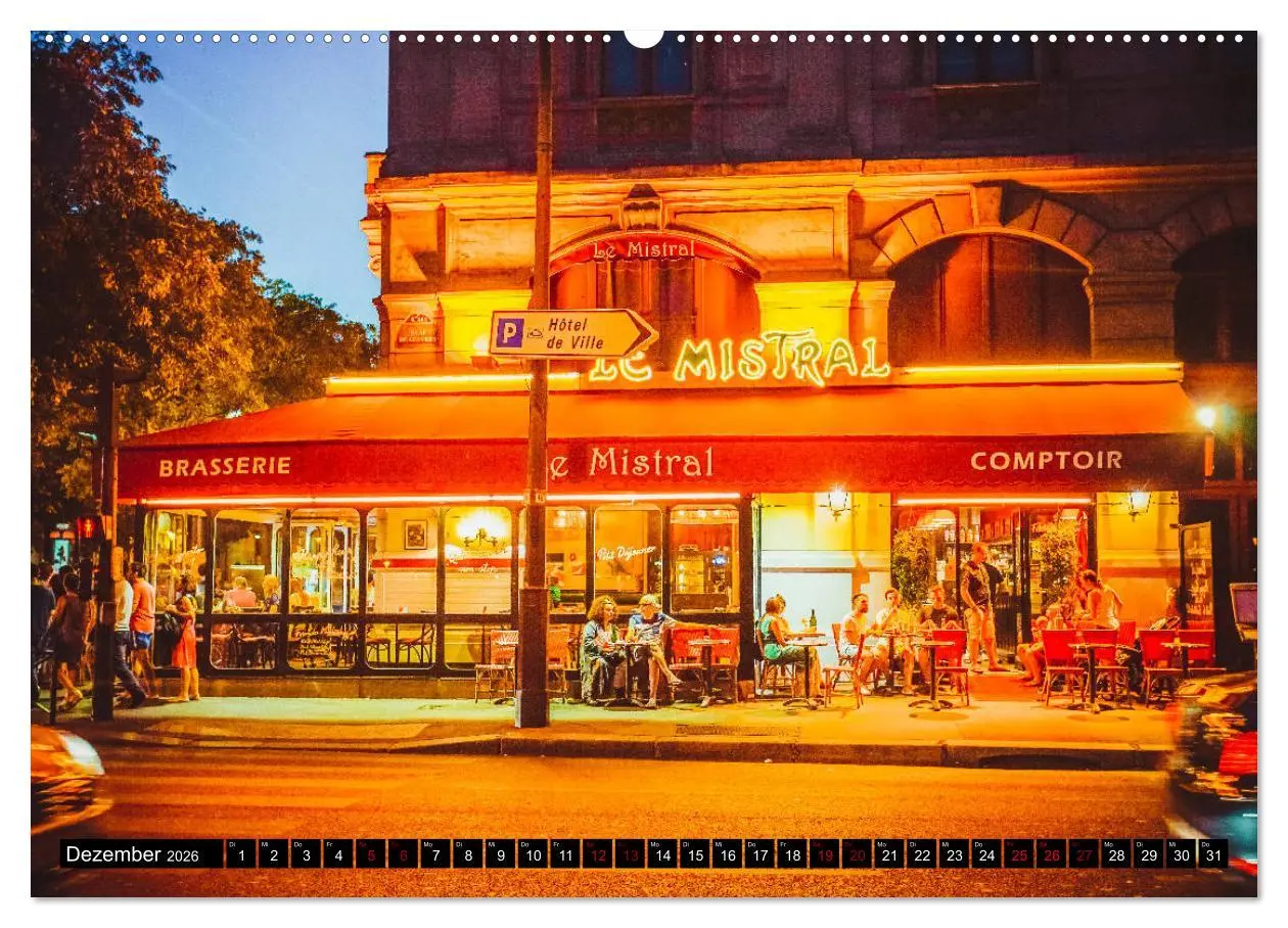 Bild: 9783457855881 | Paris Bistros (Wandkalender 2026 DIN A2 quer), CALVENDO Monatskalender