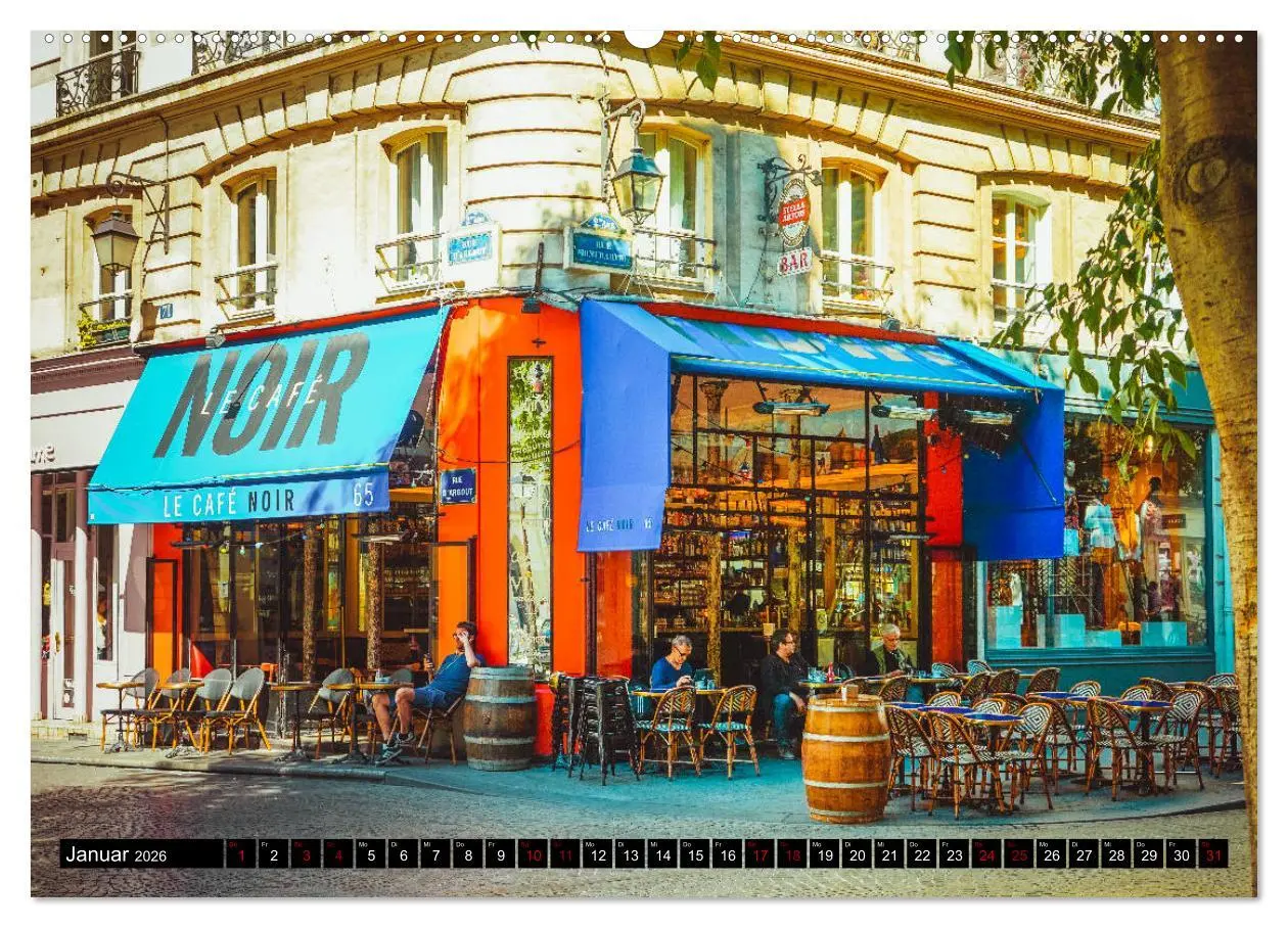 Bild: 9783457855881 | Paris Bistros (Wandkalender 2026 DIN A2 quer), CALVENDO Monatskalender