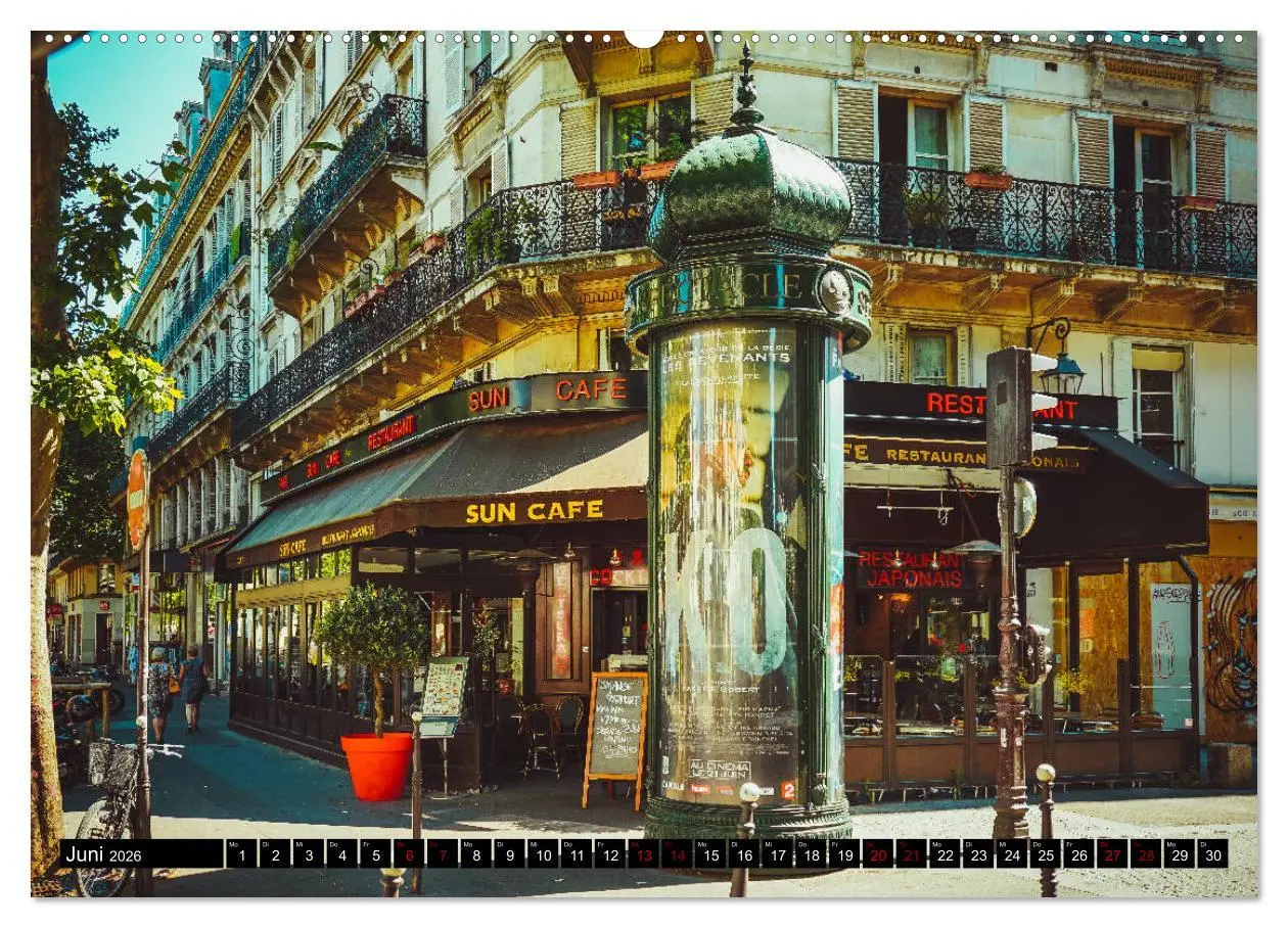 Bild: 9783457855881 | Paris Bistros (Wandkalender 2026 DIN A2 quer), CALVENDO Monatskalender
