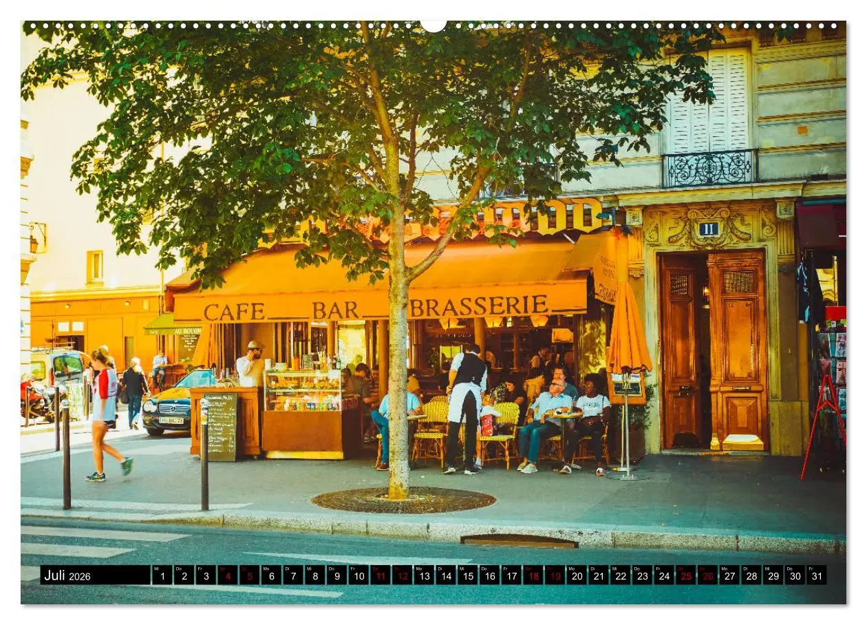 Bild: 9783457855881 | Paris Bistros (Wandkalender 2026 DIN A2 quer), CALVENDO Monatskalender