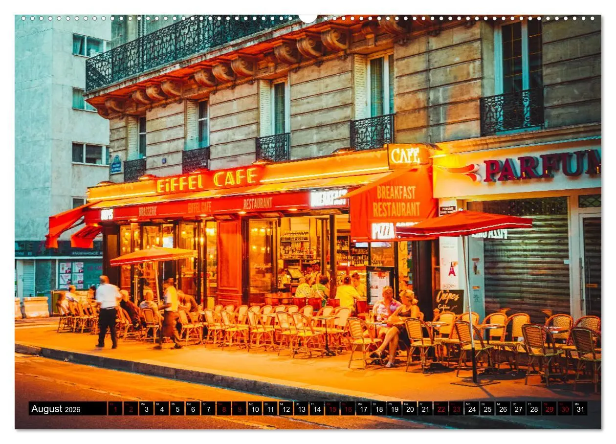Bild: 9783457855881 | Paris Bistros (Wandkalender 2026 DIN A2 quer), CALVENDO Monatskalender