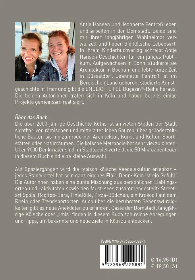 Rückseite: 9783968555881 | Köln und Umland - HeimatMomente | Antje Hansen (u. a.) | Taschenbuch