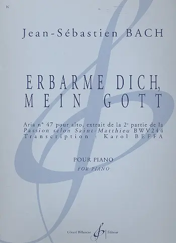 Cover: 9790043085881 | Erbarme Dich, Mein Gott | Johann Sebastian Bach | Buch