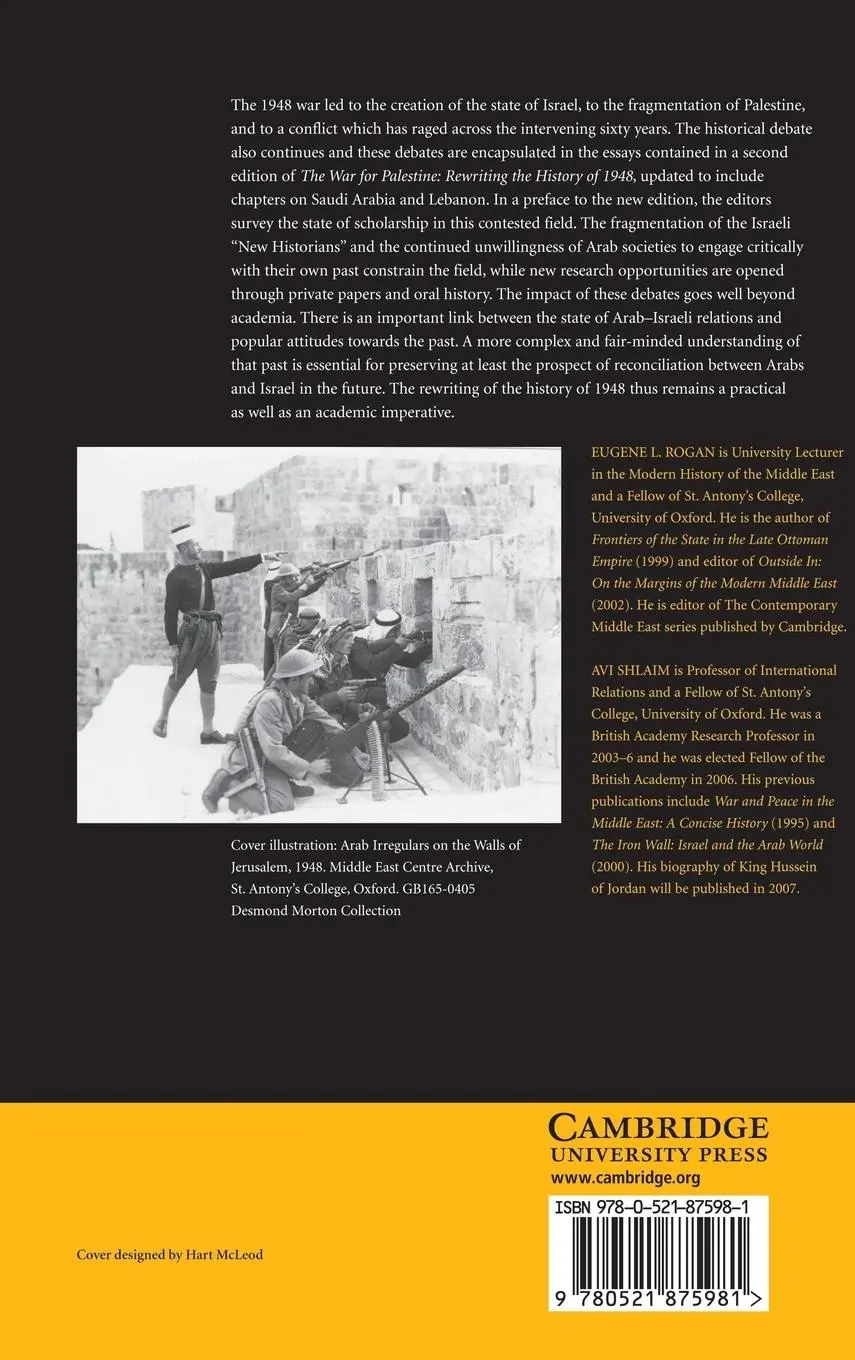 Rückseite: 9780521875981 | The War for Palestine | Rewriting the History of 1948 | Shlaim (u. a.)