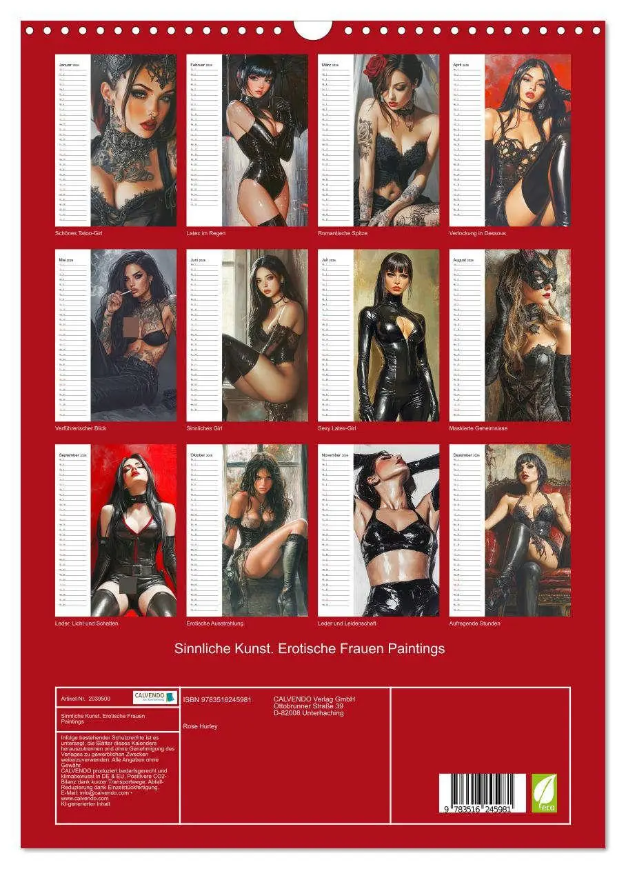 Bild: 9783516245981 | Sinnliche Kunst. Erotische Frauen Paintings (Wandkalender 2026 DIN...