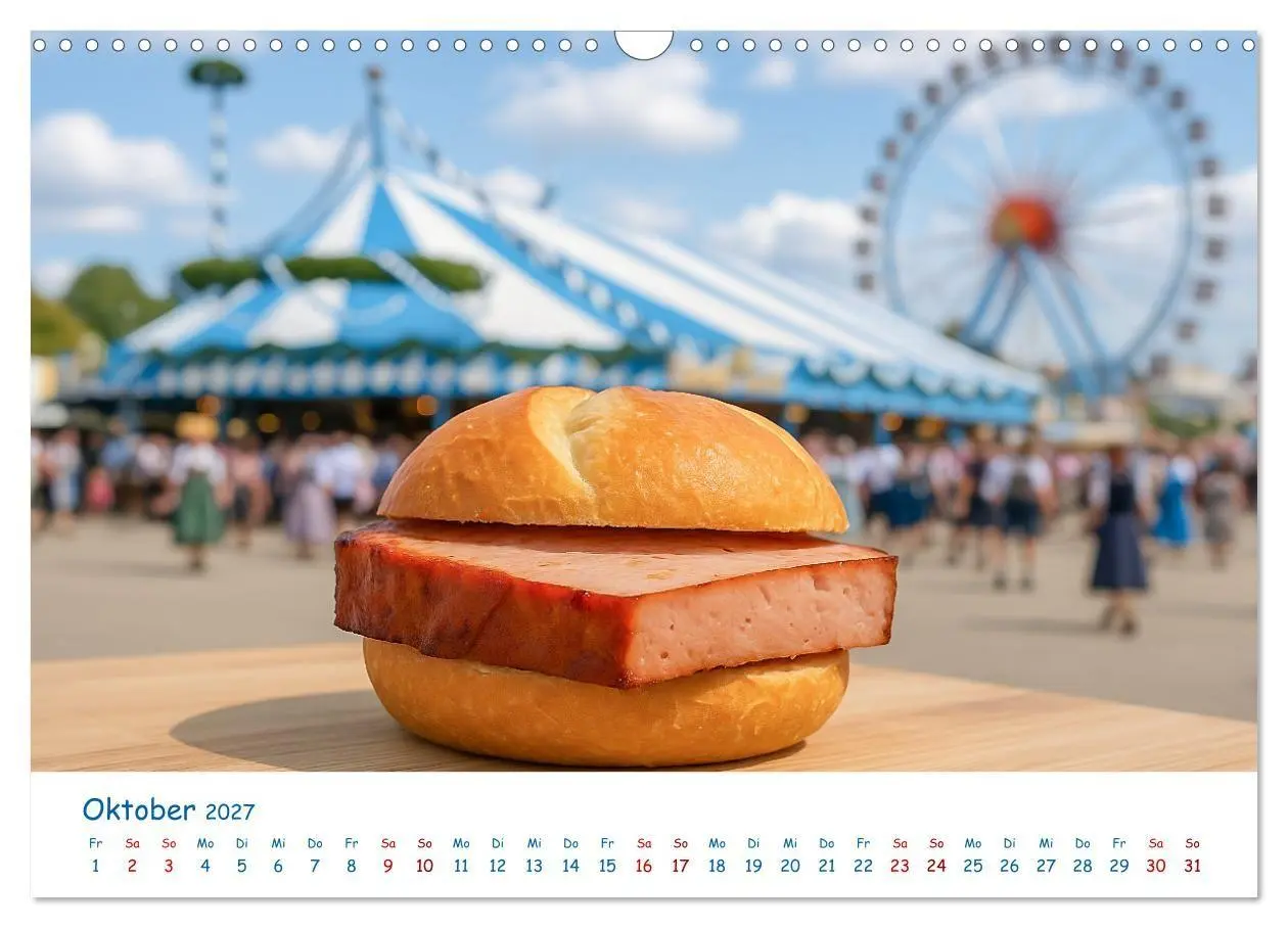 Bild: 9783516865981 | Leberkäse-Kalender - Die Leberkässemmel aus Bayern (Wandkalender...