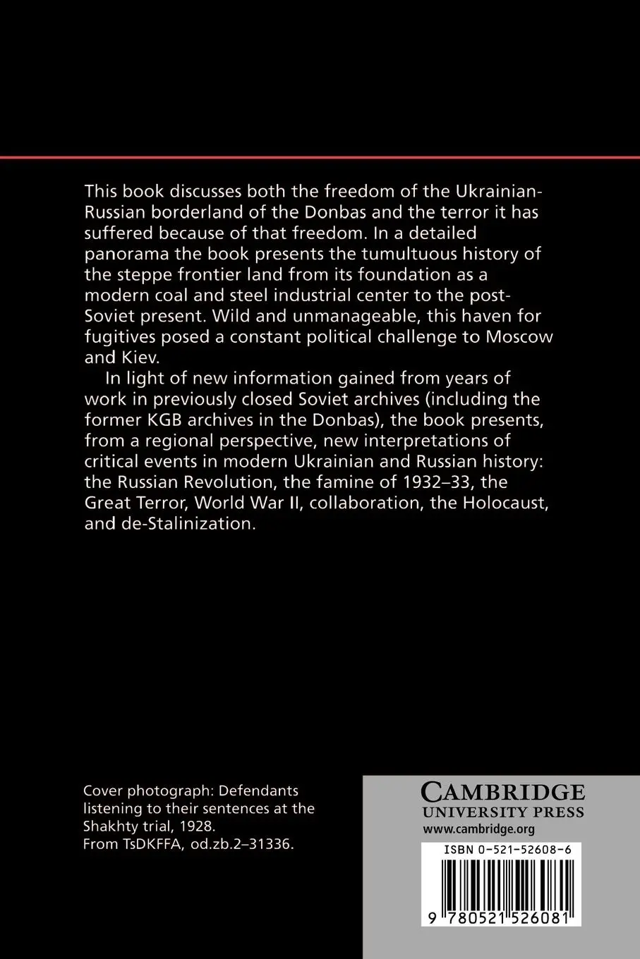 Rückseite: 9780521526081 | Freedom and Terror in the Donbas | Hiroaki Kuromiya (u. a.) | Buch