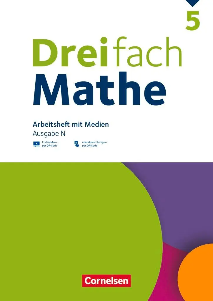 Cover: 9783060026081 | Dreifach Mathe 5. Schuljahr - Ausgabe N - Arbeitsheft mit Medien...
