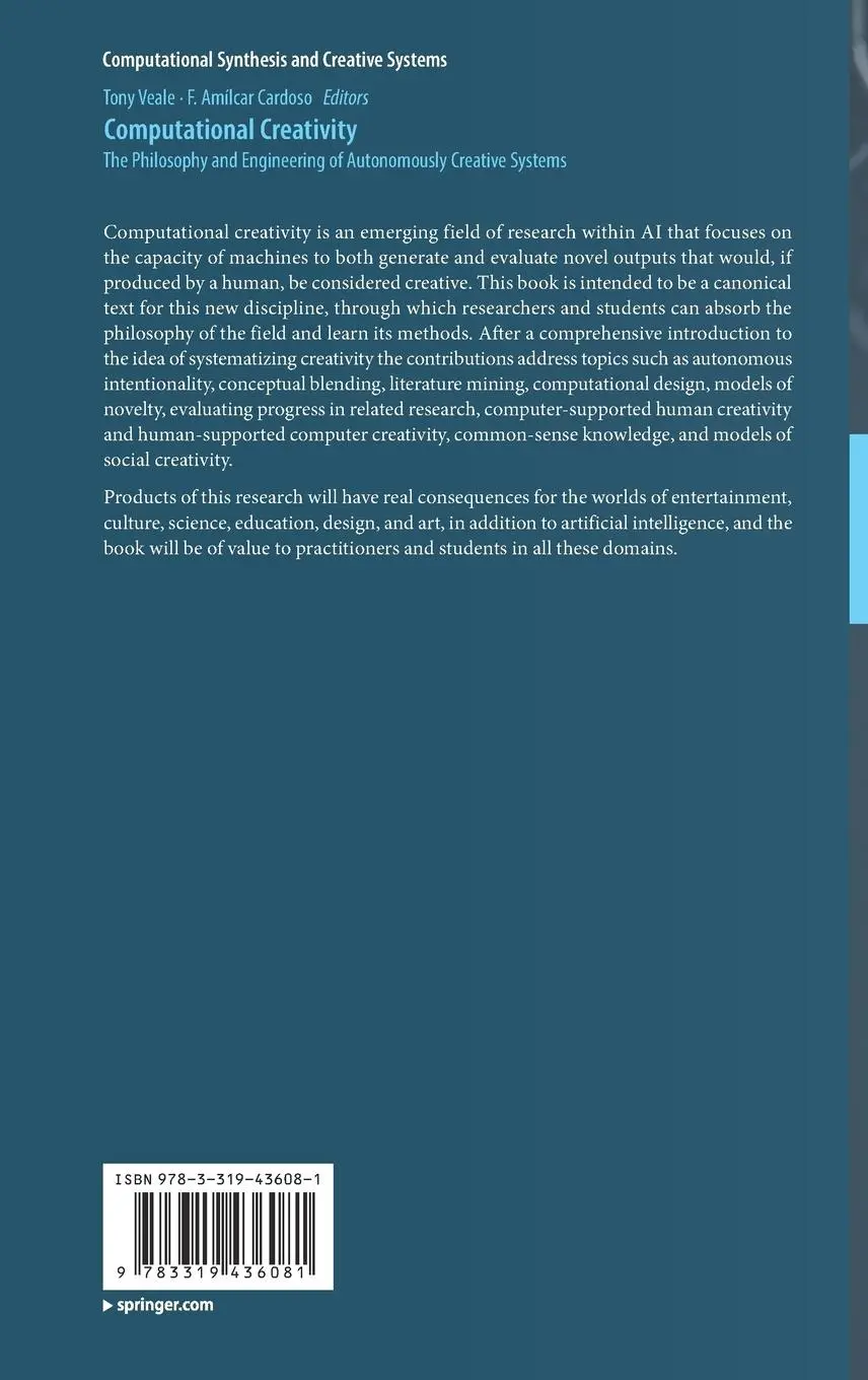 Rückseite: 9783319436081 | Computational Creativity | F. Amílcar Cardoso (u. a.) | Buch | xi
