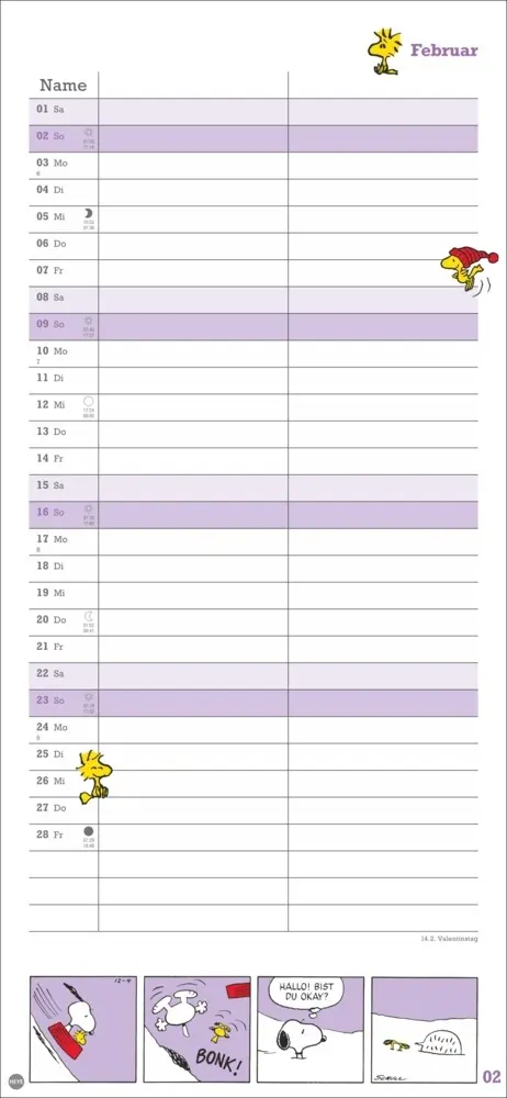 Bild: 9783756406081 | Peanuts Planer Wir zwei 2025 | Kalender | Spiralbindung | Deutsch