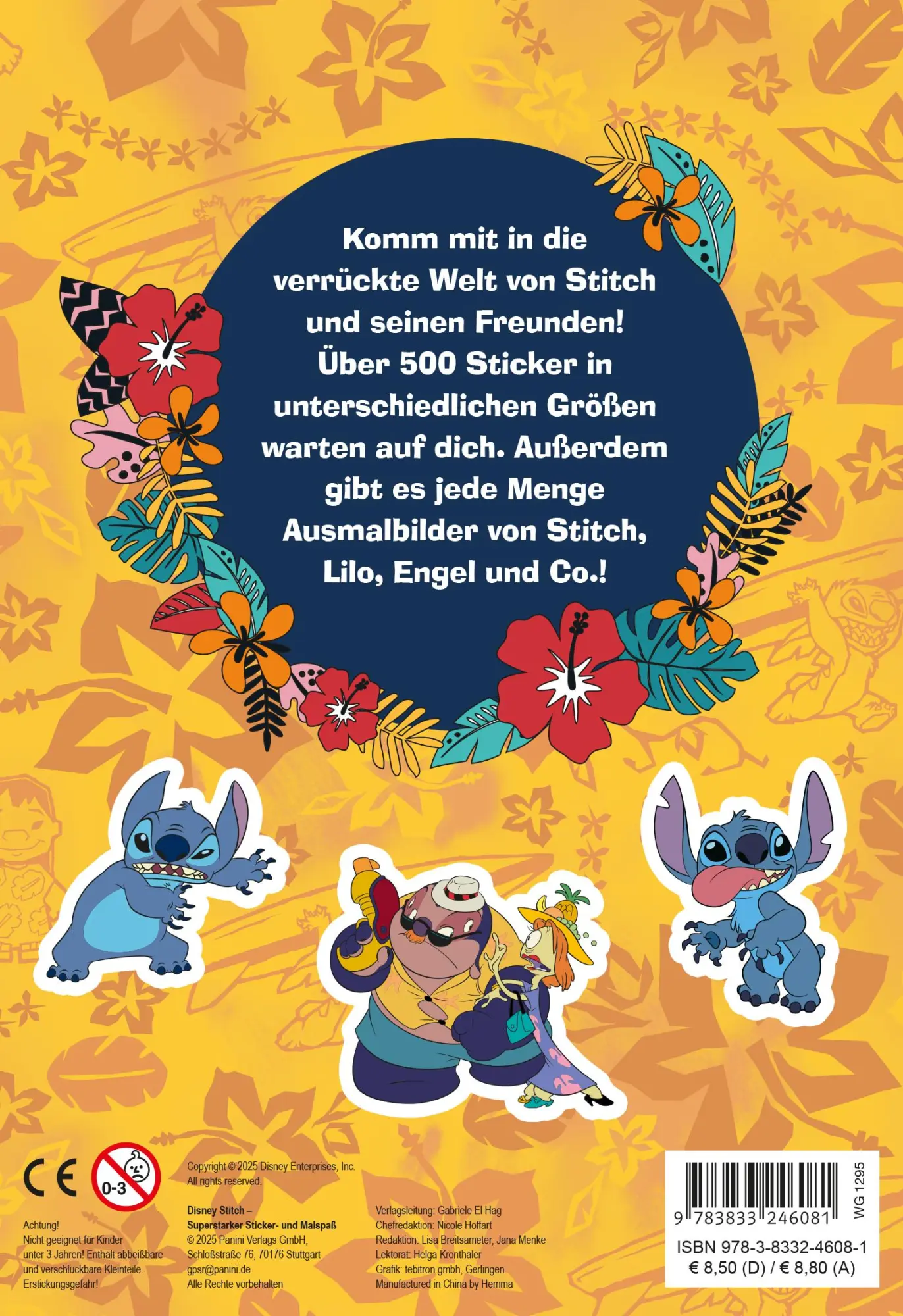 Rückseite: 9783833246081 | Disney Stitch: Superstarker Sticker- und Malspaß | Disney (u. a.)