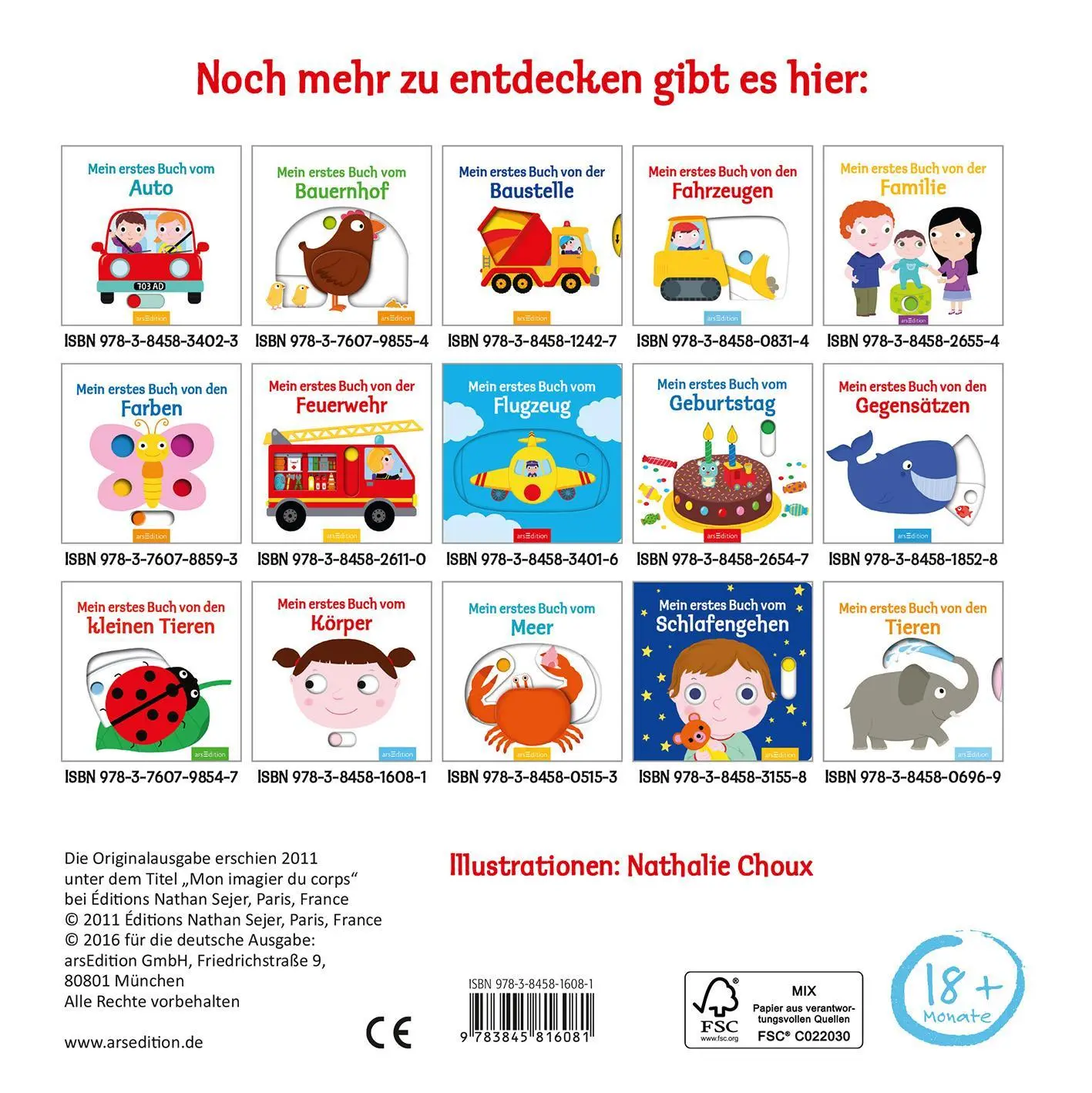 Rückseite: 9783845816081 | Mein erstes Buch vom Körper | Mit stabilen Schiebern | Nathalie Choux