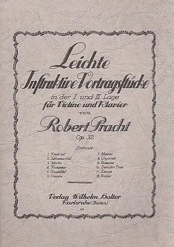 Cover: 9990050526081 | Leichte instruktive Vortragsstücke op.32 für Violine (1. und 3....