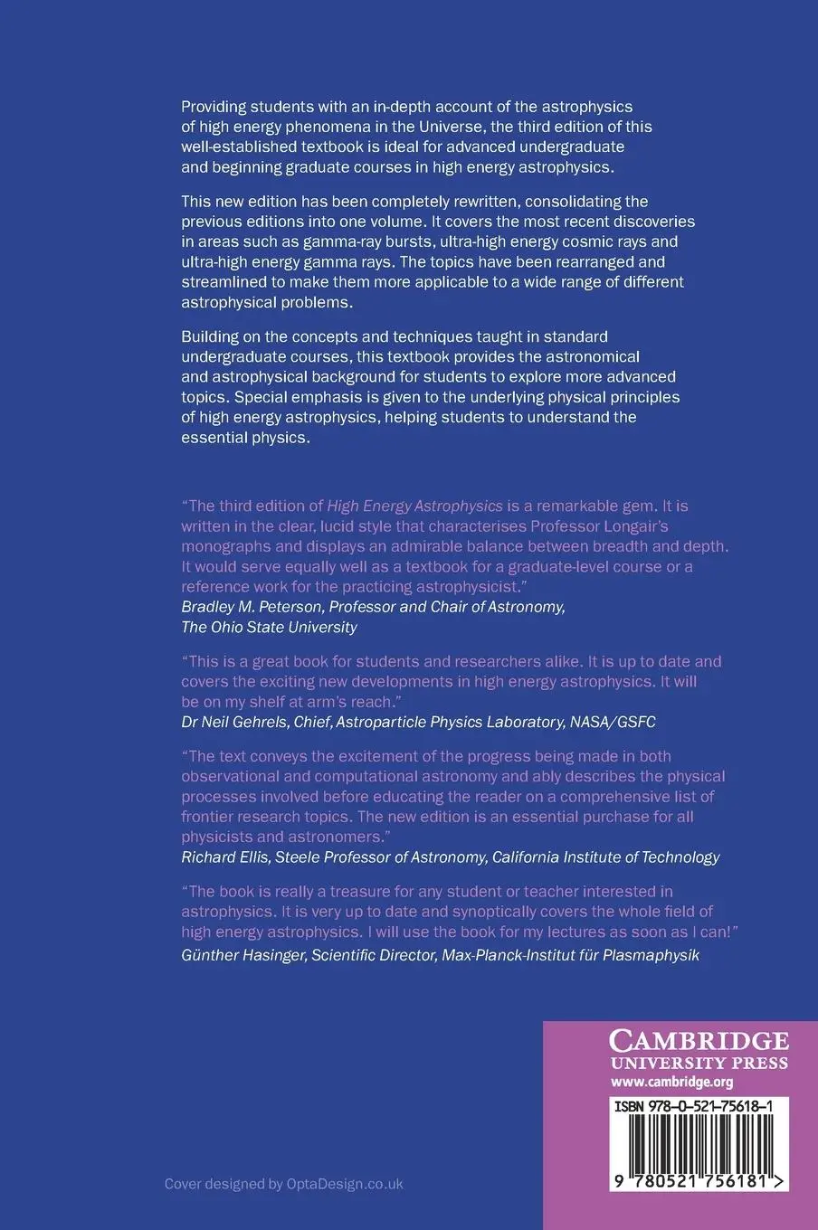 Rückseite: 9780521756181 | High Energy Astrophysics | Malcolm S. Longair | Buch | Gebunden | 2011