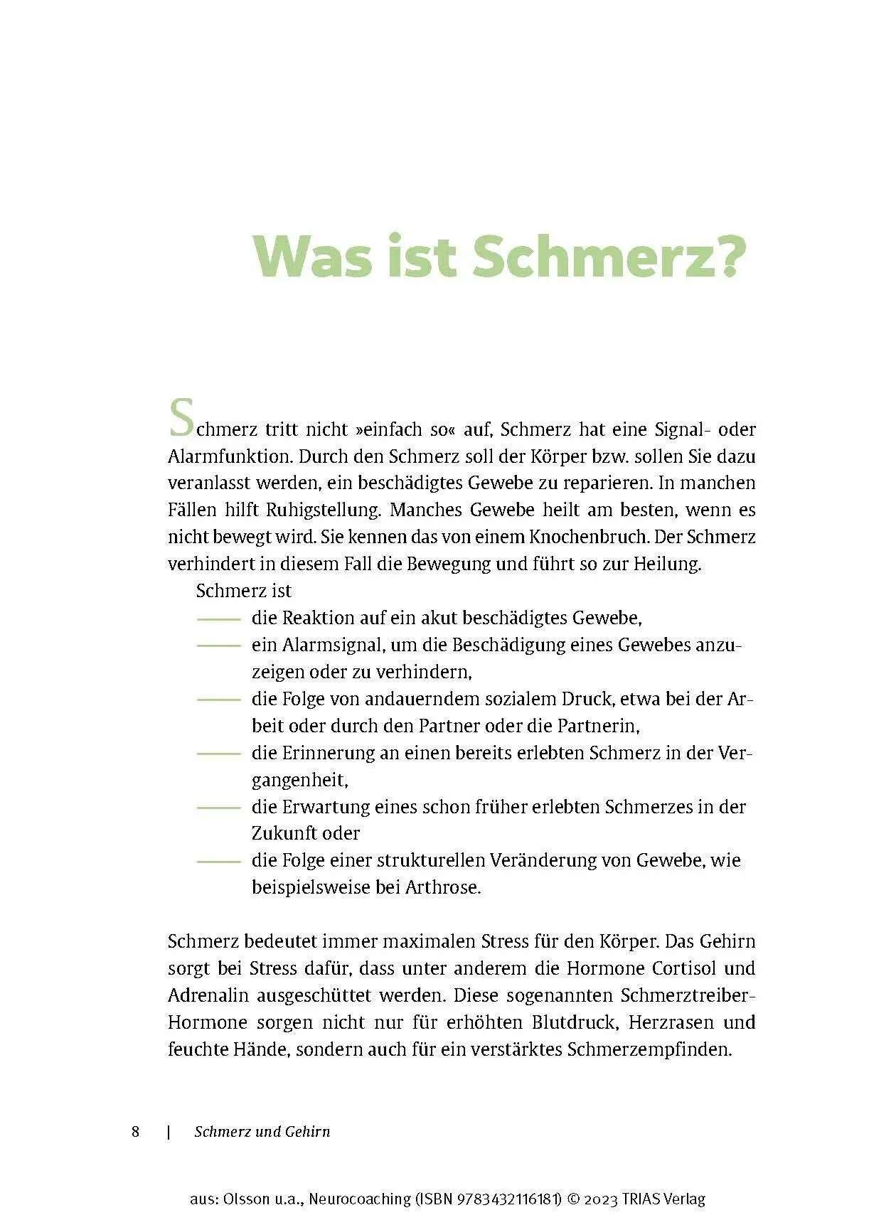 Bild: 9783432116181 | Neurocoaching - Wie der Körper den Schmerz vergisst | Olsson (u. a.)