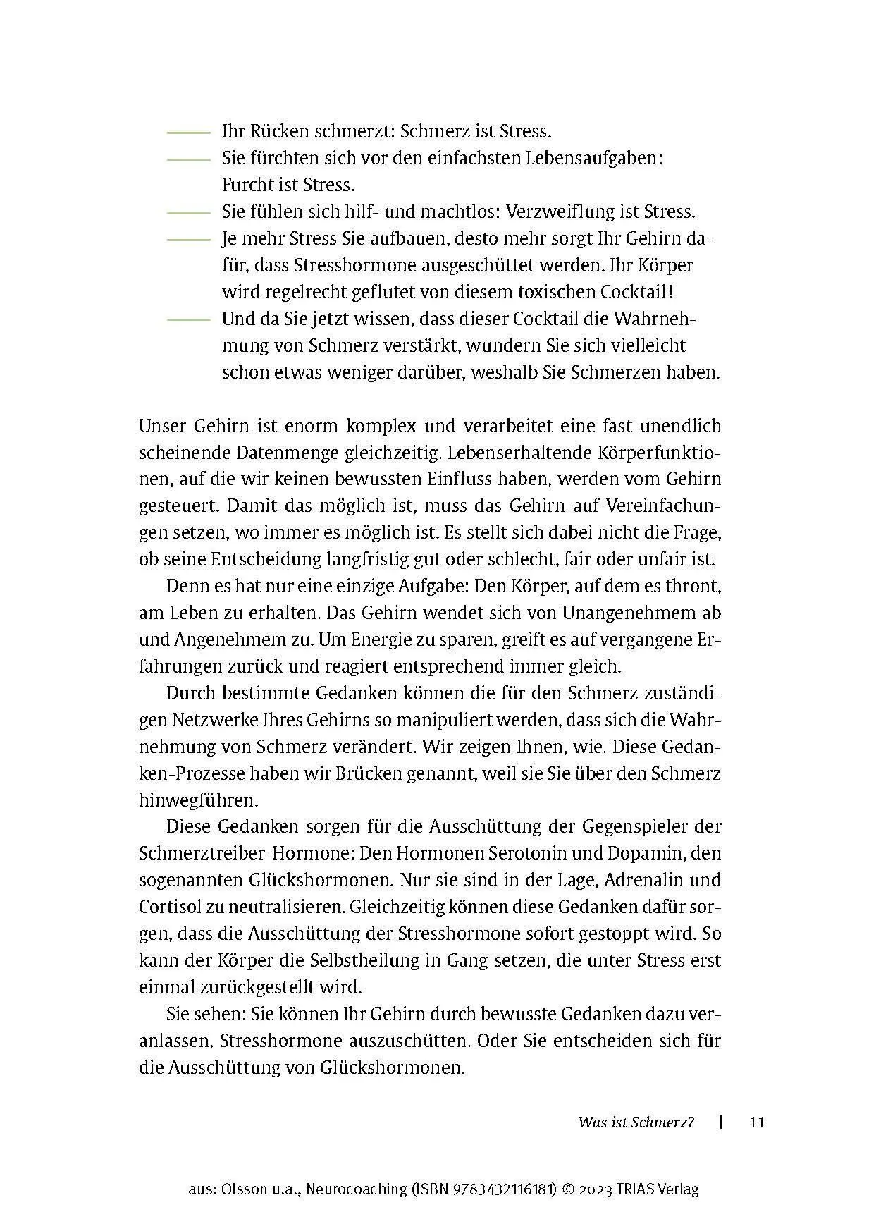 Bild: 9783432116181 | Neurocoaching - Wie der Körper den Schmerz vergisst | Olsson (u. a.)