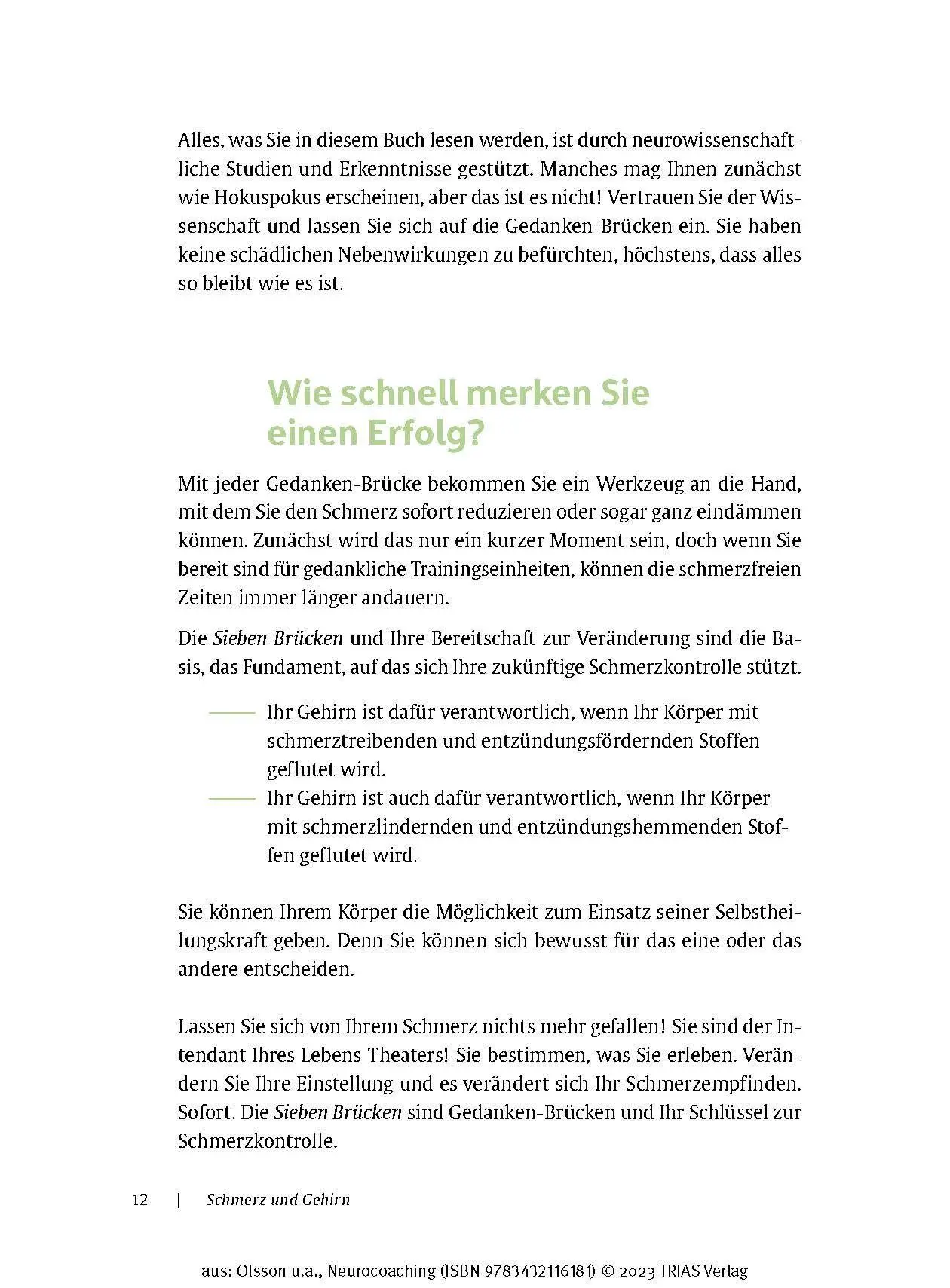 Bild: 9783432116181 | Neurocoaching - Wie der Körper den Schmerz vergisst | Olsson (u. a.)