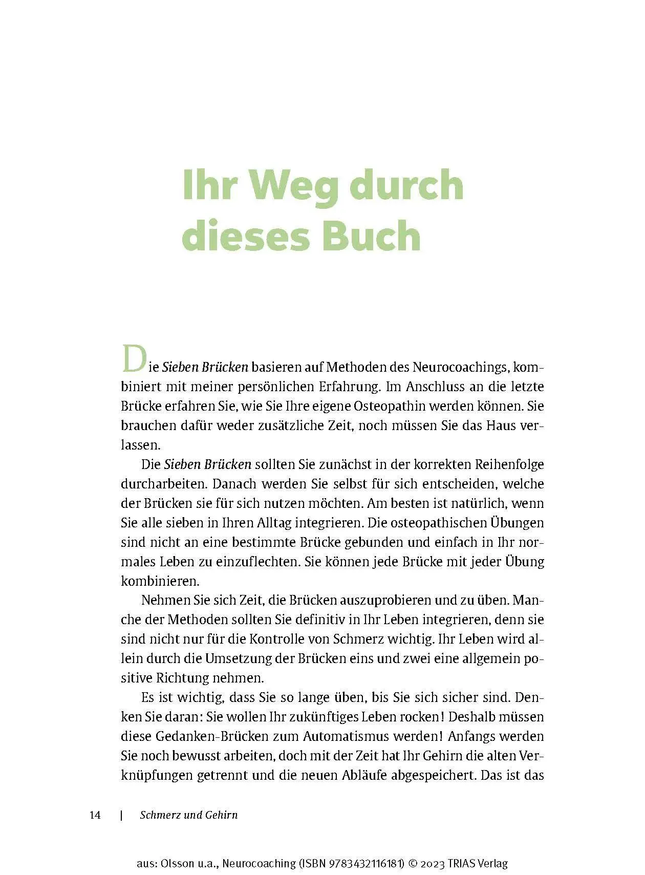 Bild: 9783432116181 | Neurocoaching - Wie der Körper den Schmerz vergisst | Olsson (u. a.)