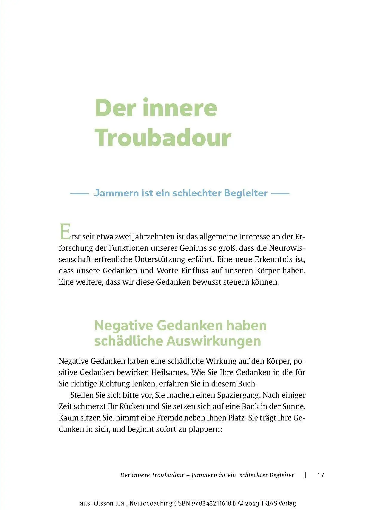 Bild: 9783432116181 | Neurocoaching - Wie der Körper den Schmerz vergisst | Olsson (u. a.)