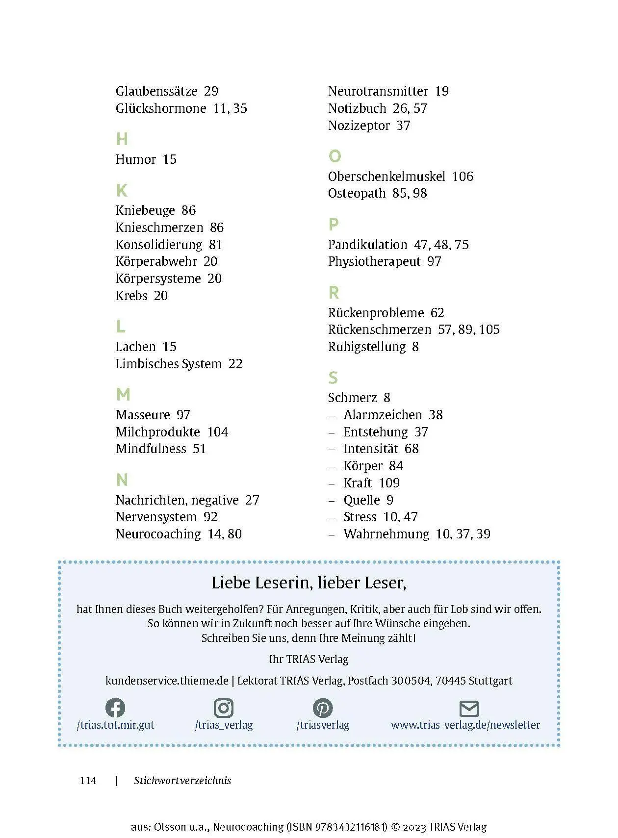 Bild: 9783432116181 | Neurocoaching - Wie der Körper den Schmerz vergisst | Olsson (u. a.)