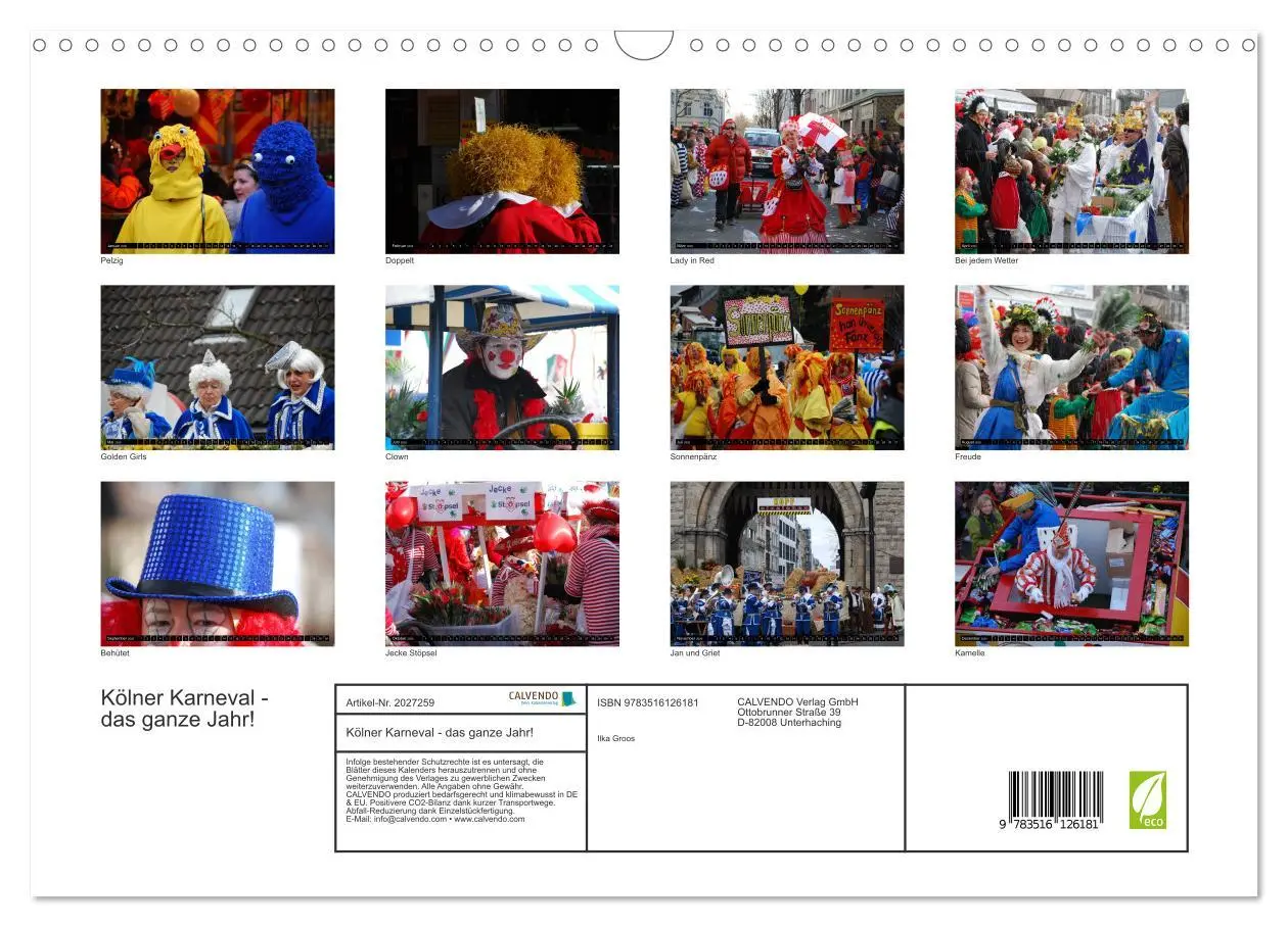 Bild: 9783516126181 | Kölner Karneval - das ganze Jahr! (Wandkalender 2026 DIN A3 quer),...