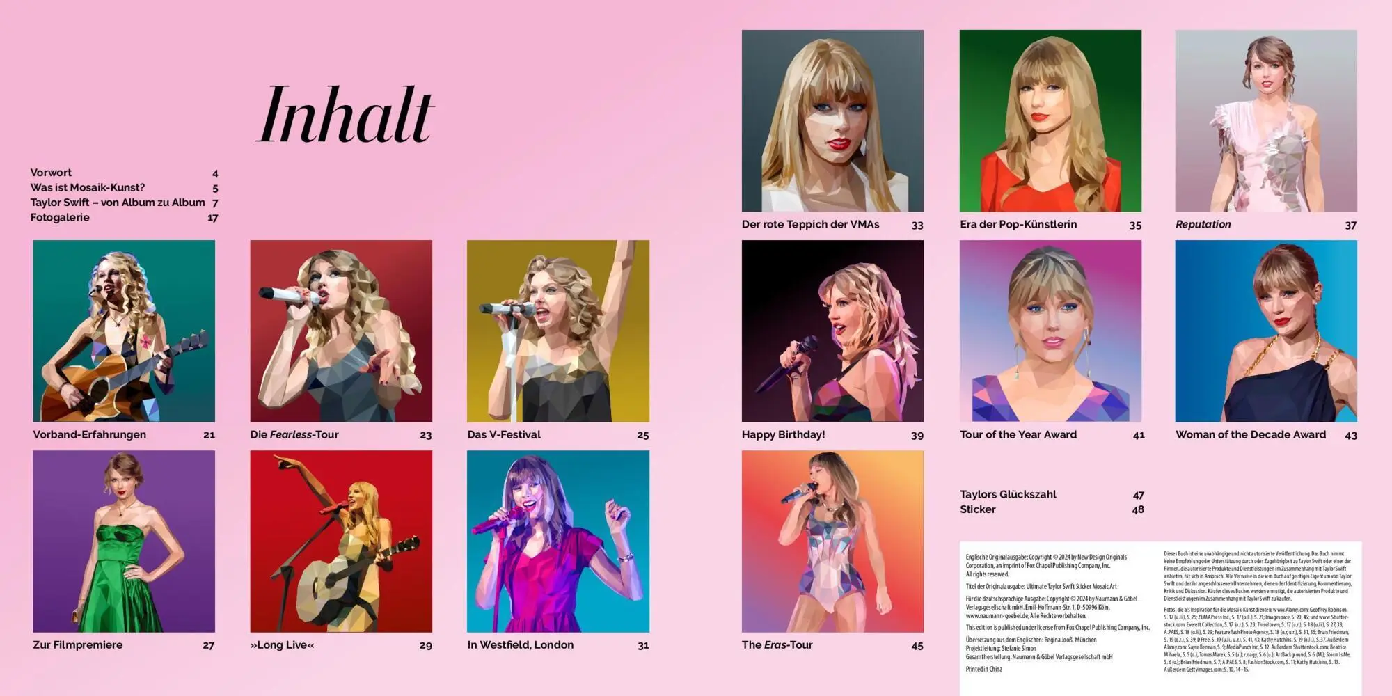 Bild: 9783625196181 | Taylor Swift Mosaik-Stickerbuch I Tribute Edition | Powell (u. a.)