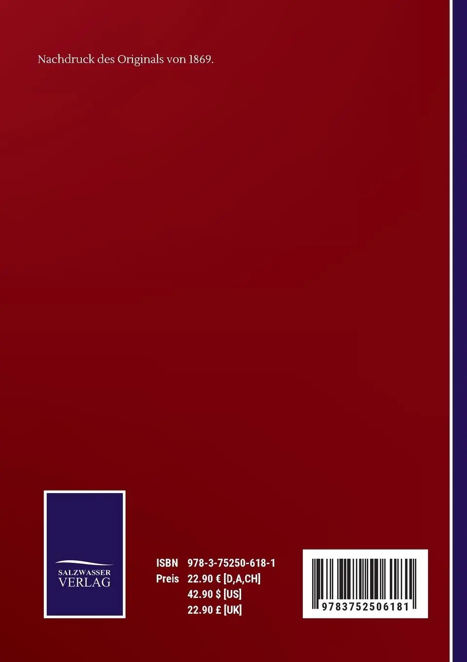 Rückseite: 9783752506181 | Die Philippinen und ihre Bewohner | C. Semper | Taschenbuch | 152 S.