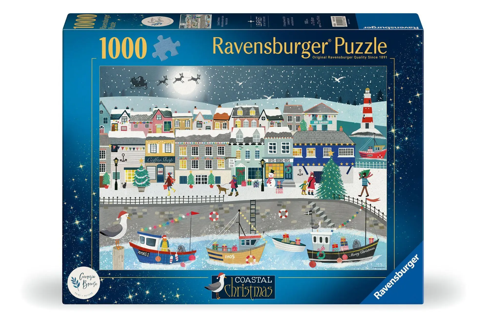Cover: 4005555016281 | Weihnachtspuzzle 1000 Teile - Weihnachten am Hafen | Spiel | Puzzle