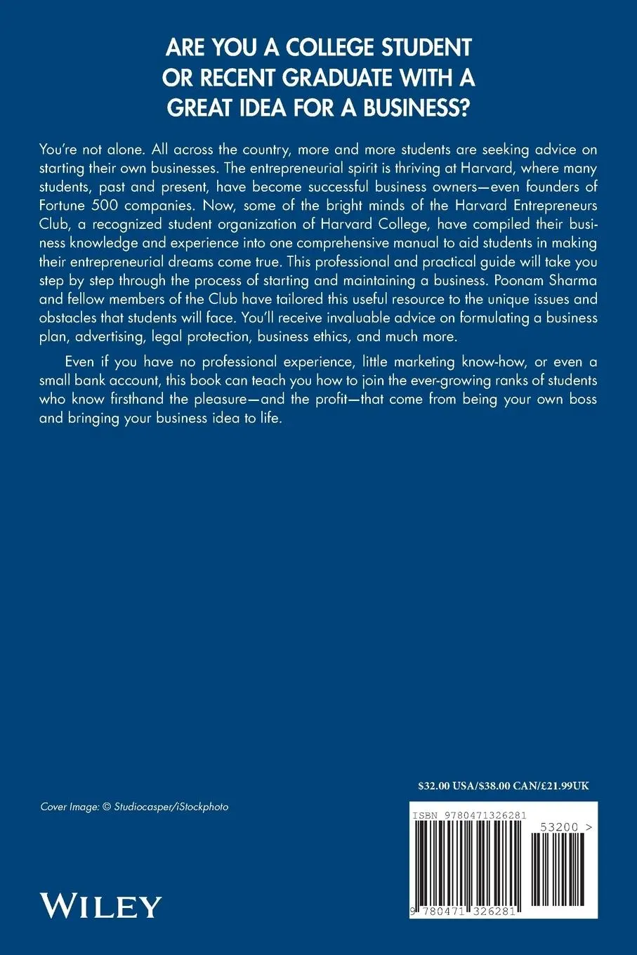 Rückseite: 9780471326281 | The Harvard Entrepreneurs Club Guide to Starting Your Own Business