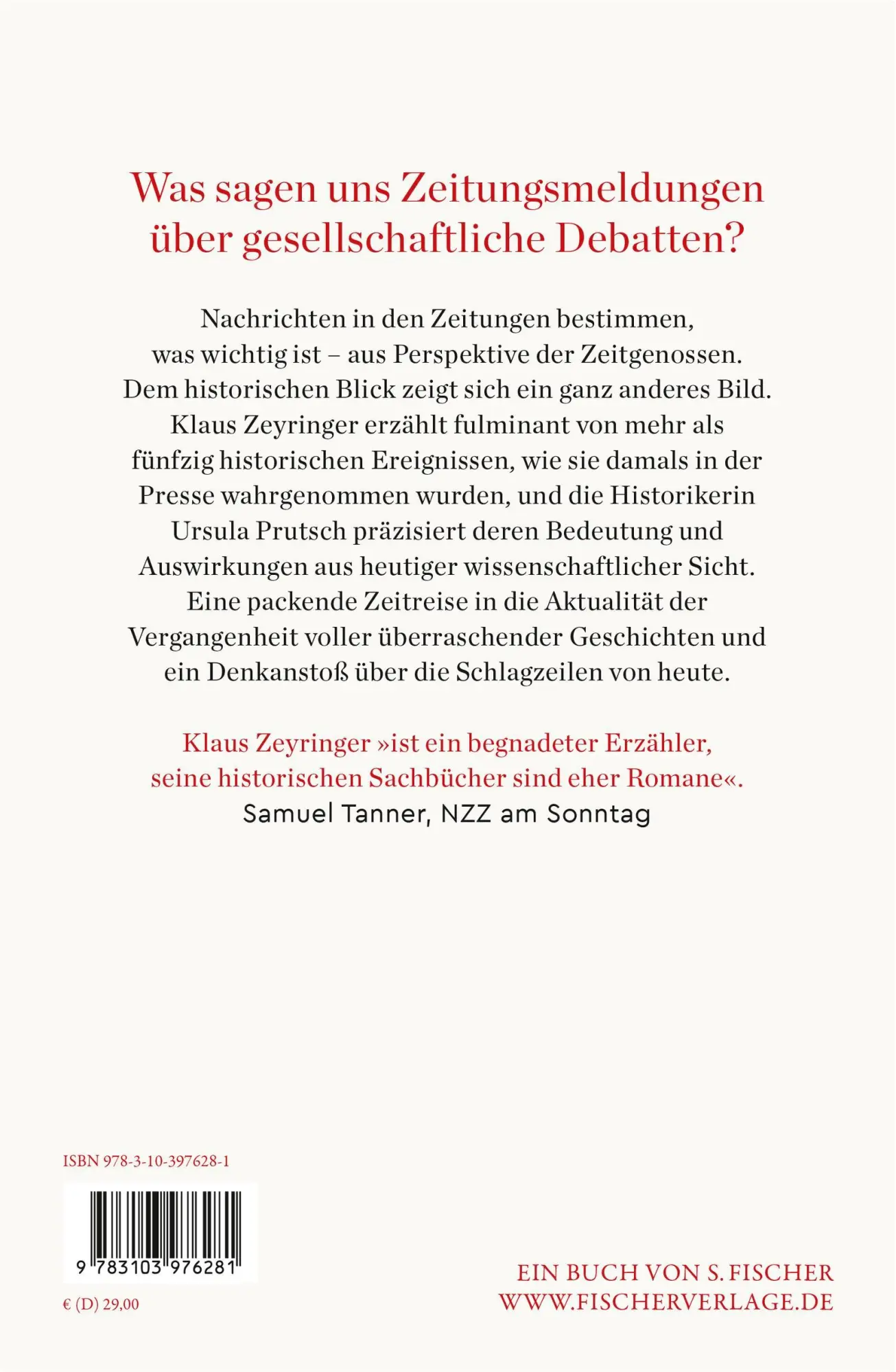 Rückseite: 9783103976281 | Breaking News | Zeitgeschehen in der Presse von 1648 bis 2001 | Buch