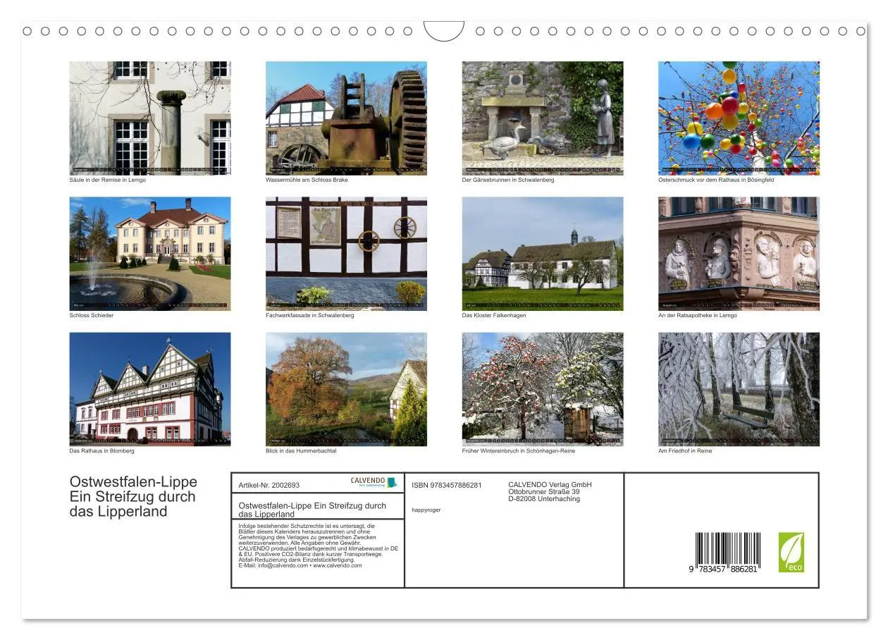 Bild: 9783457886281 | Ostwestfalen-Lippe Ein Streifzug durch das Lipperland (Wandkalender...