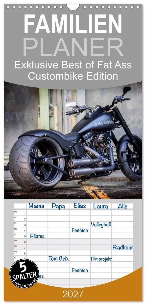 Cover: 9783594336281 | Familienplaner 2027 - Exklusive Best of Fat Ass Custombike Edition,...