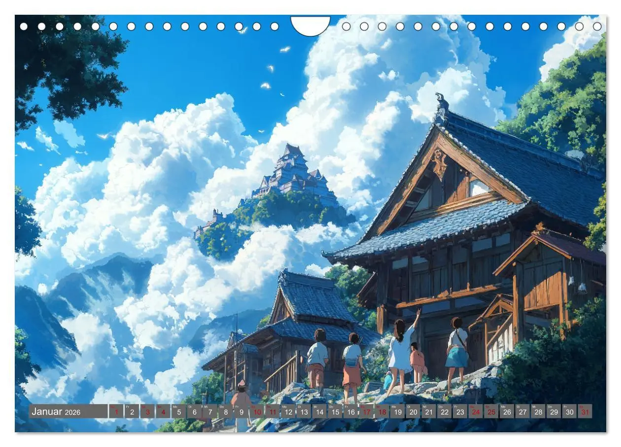 Bild: 9783457256381 | Spaziergang durch Anime Welten (Wandkalender 2026 DIN A4 quer),...