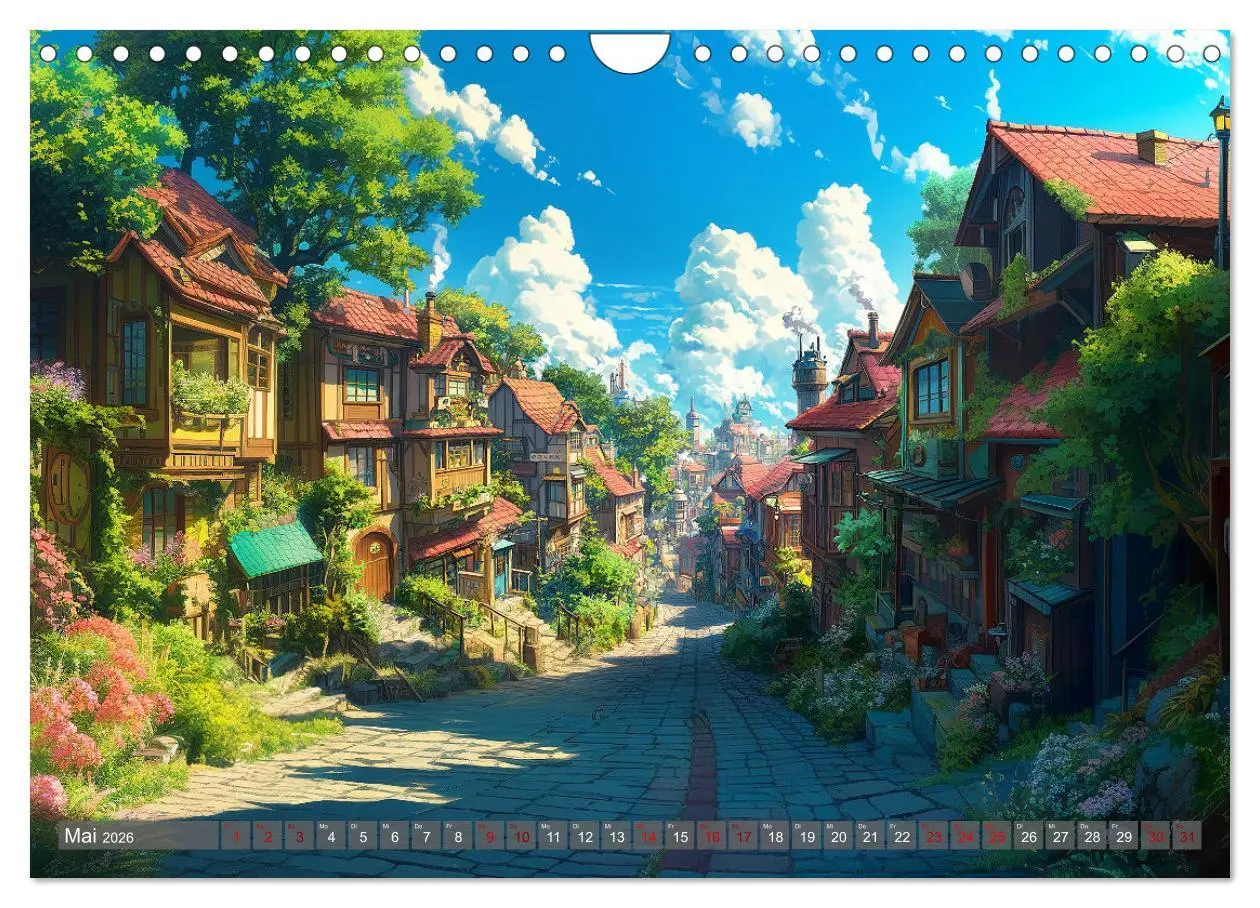 Bild: 9783457256381 | Spaziergang durch Anime Welten (Wandkalender 2026 DIN A4 quer),...