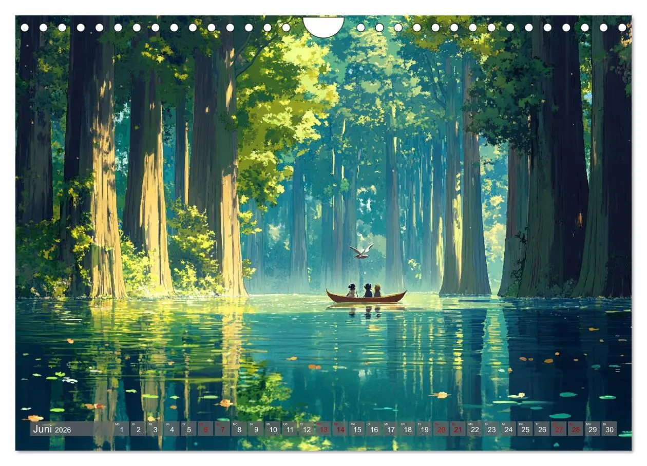 Bild: 9783457256381 | Spaziergang durch Anime Welten (Wandkalender 2026 DIN A4 quer),...