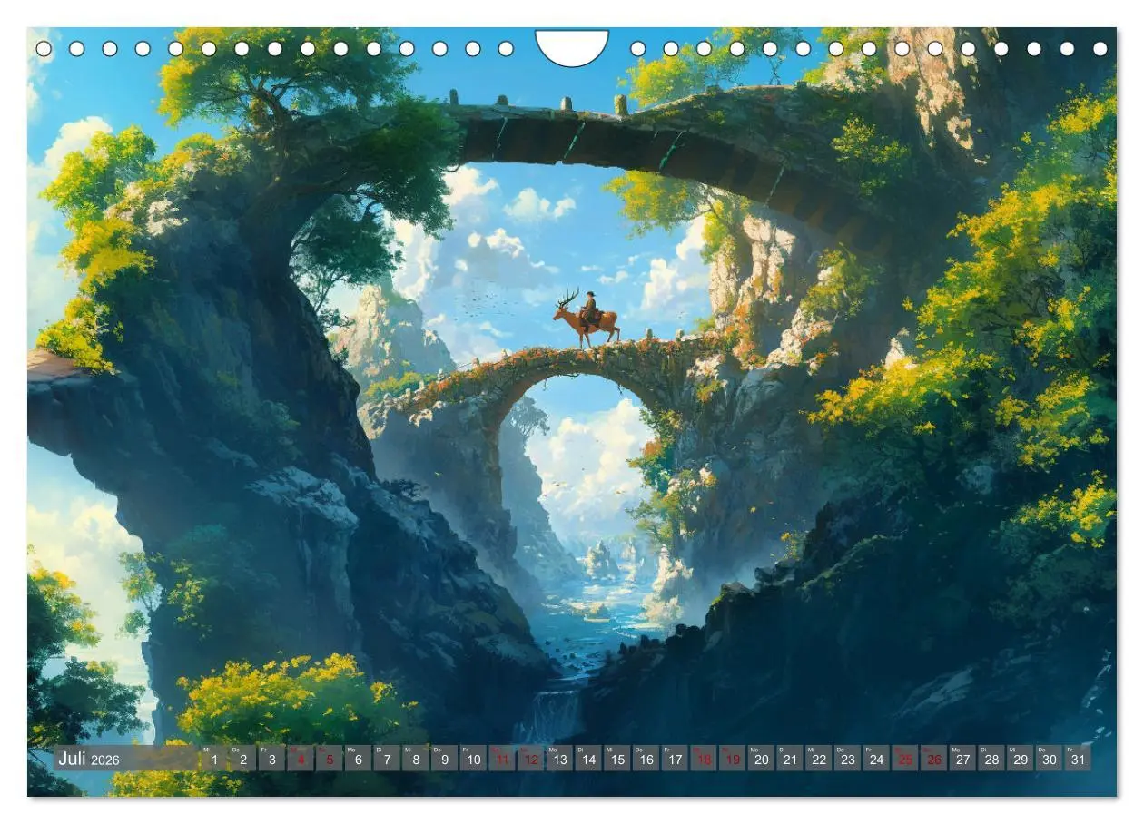 Bild: 9783457256381 | Spaziergang durch Anime Welten (Wandkalender 2026 DIN A4 quer),...