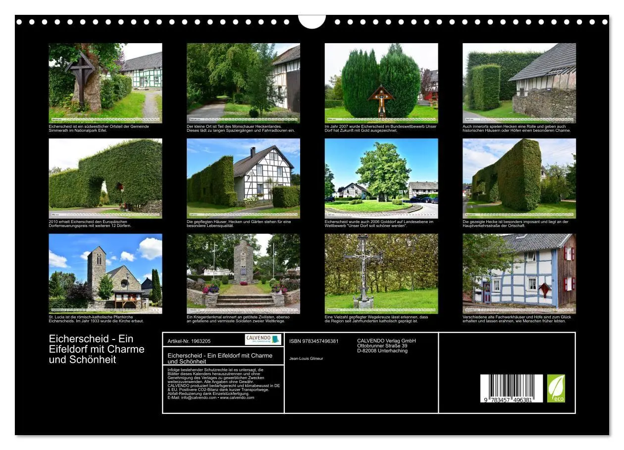 Bild: 9783457496381 | Eicherscheid - Ein Eifeldorf mit Charme und Schönheit (Wandkalender...