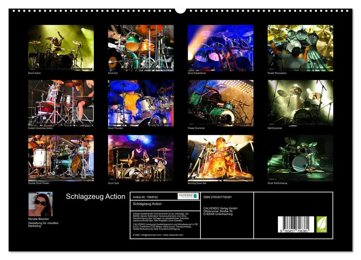 Bild: 9783457706381 | Schlagzeug Action (hochwertiger Premium Wandkalender 2026 DIN A2...