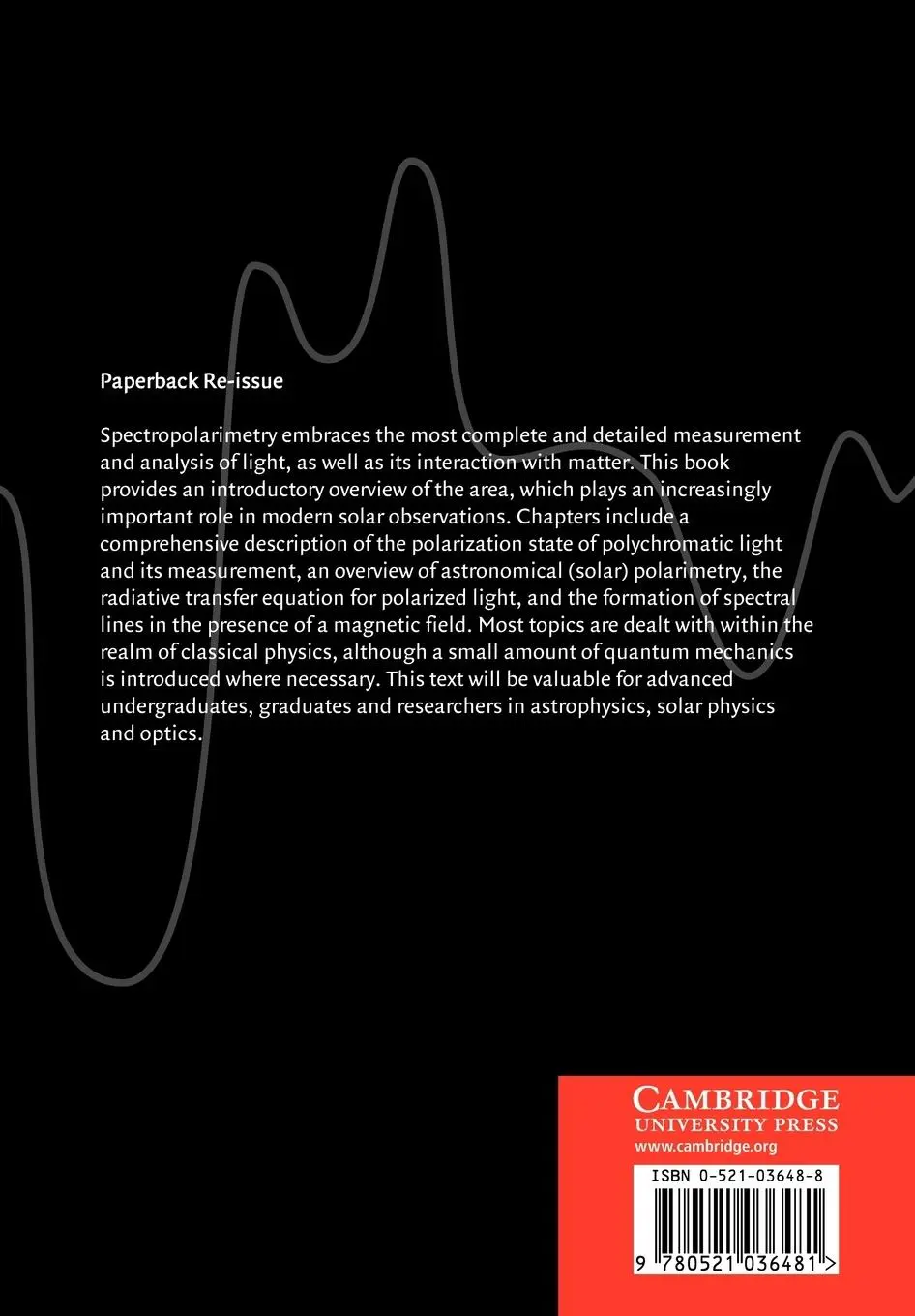 Rückseite: 9780521036481 | Introduction to Spectropolarimetry | Iniesta (u. a.) | Taschenbuch