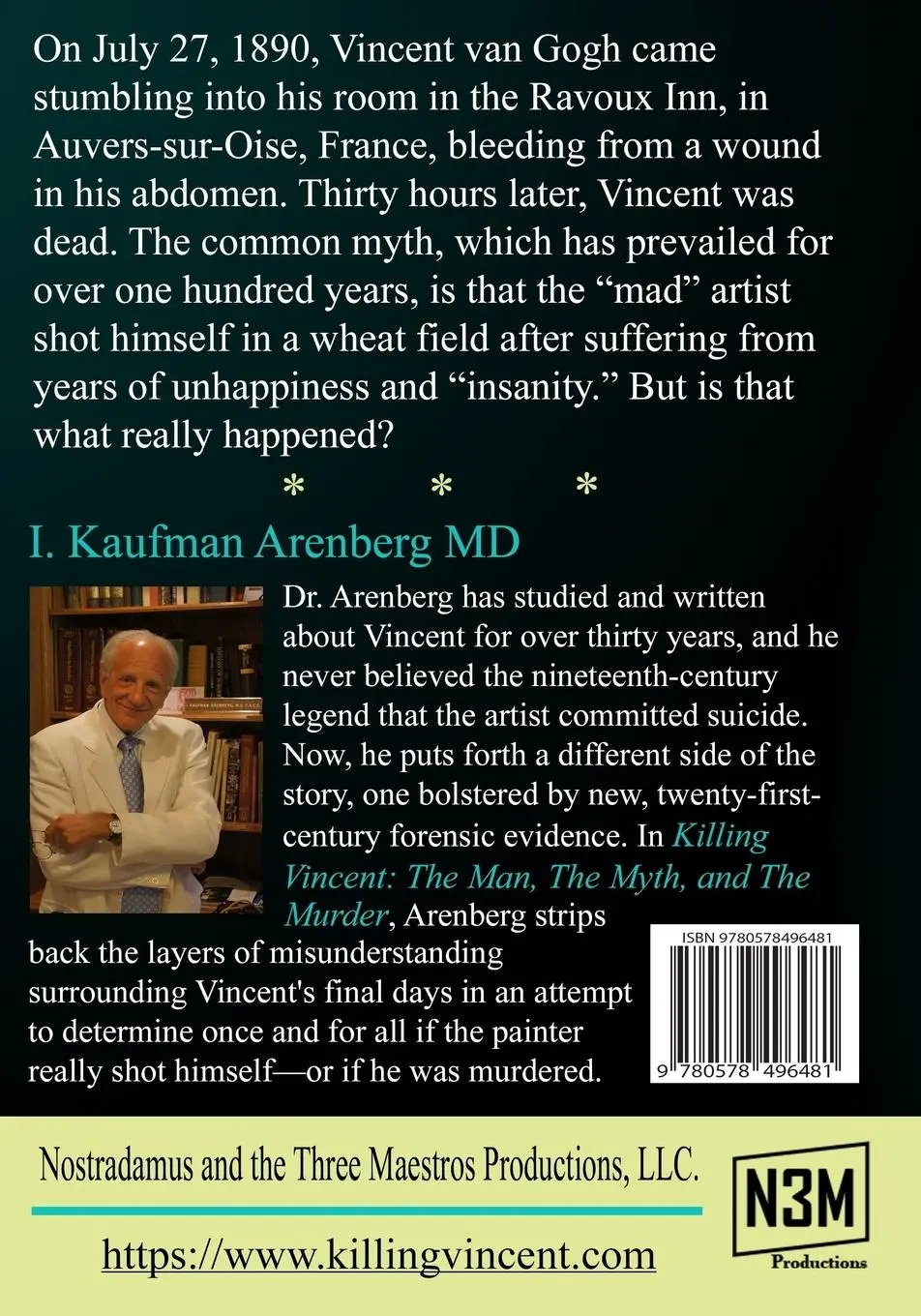 Rückseite: 9780578496481 | Killing Vincent | The Man, The Myth, and The Murder | Arenberg | Buch