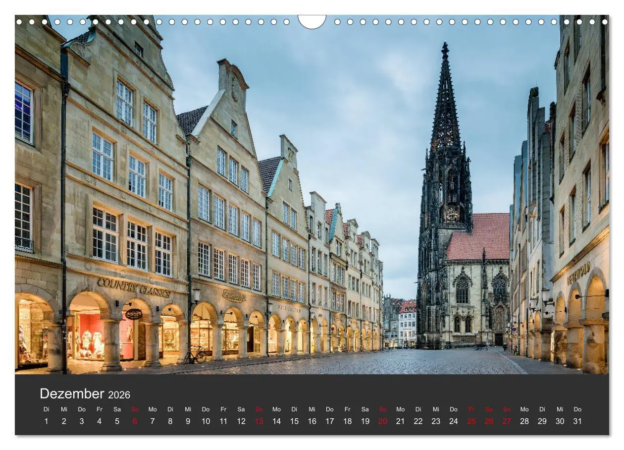 Bild: 9783457936481 | Münster mit Licht (Wandkalender 2026 DIN A3 quer), CALVENDO...
