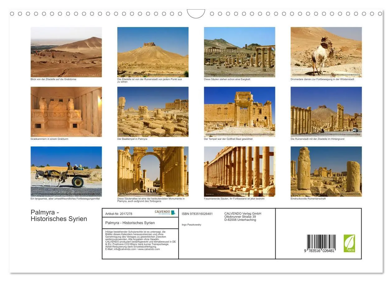 Bild: 9783516026481 | Palmyra - Historisches Syrien (Wandkalender 2026 DIN A3 quer),...