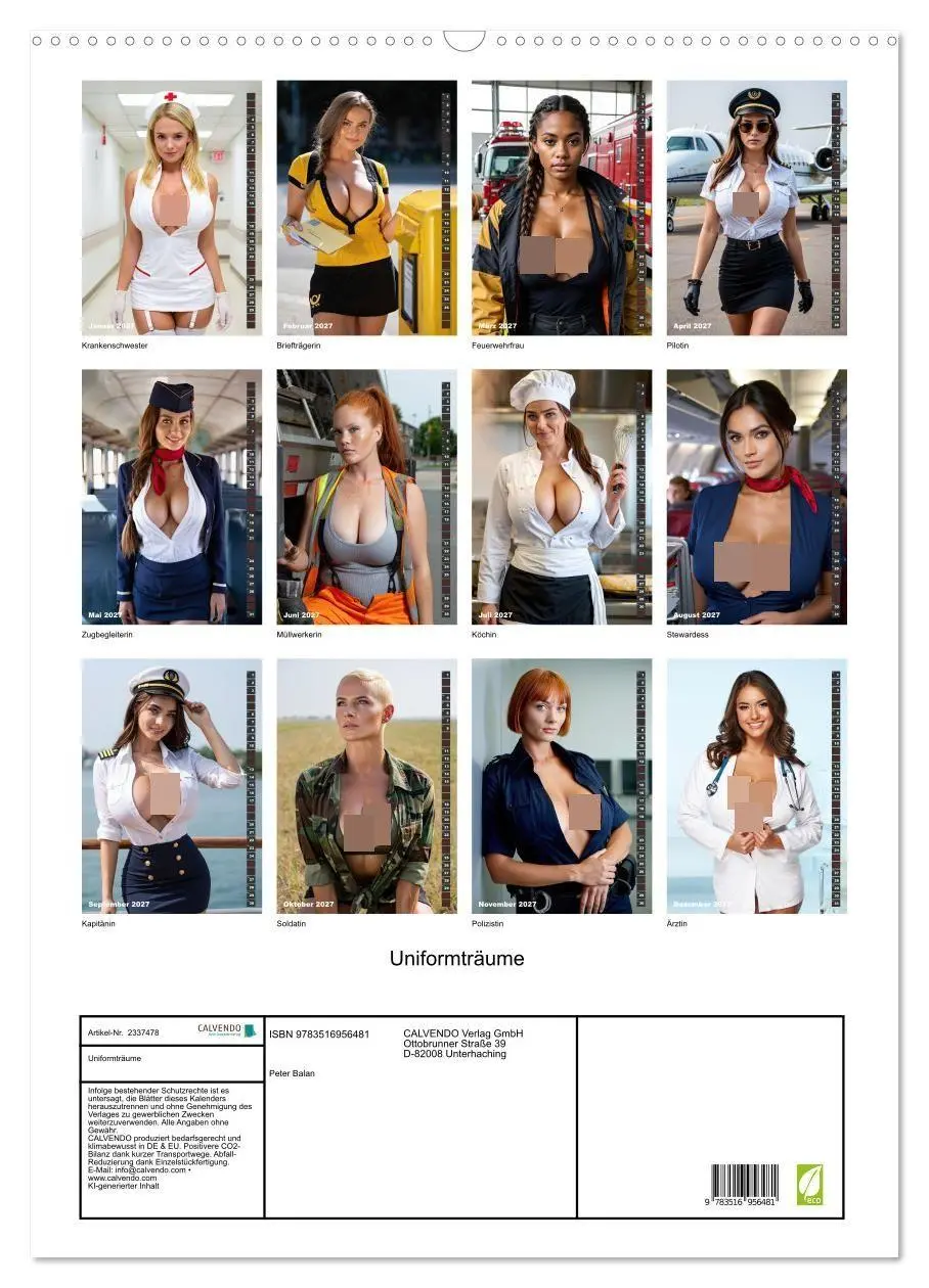 Bild: 9783516956481 | Uniformträume (Wandkalender 2027 DIN A2 hoch), CALVENDO Monatskalender