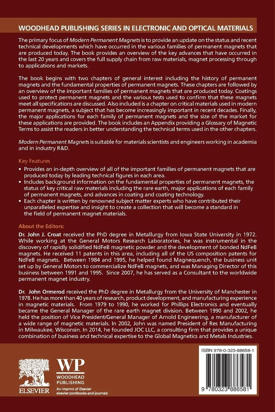 Rückseite: 9780323886581 | Modern Permanent Magnets | John J. Croat (u. a.) | Taschenbuch | 2022