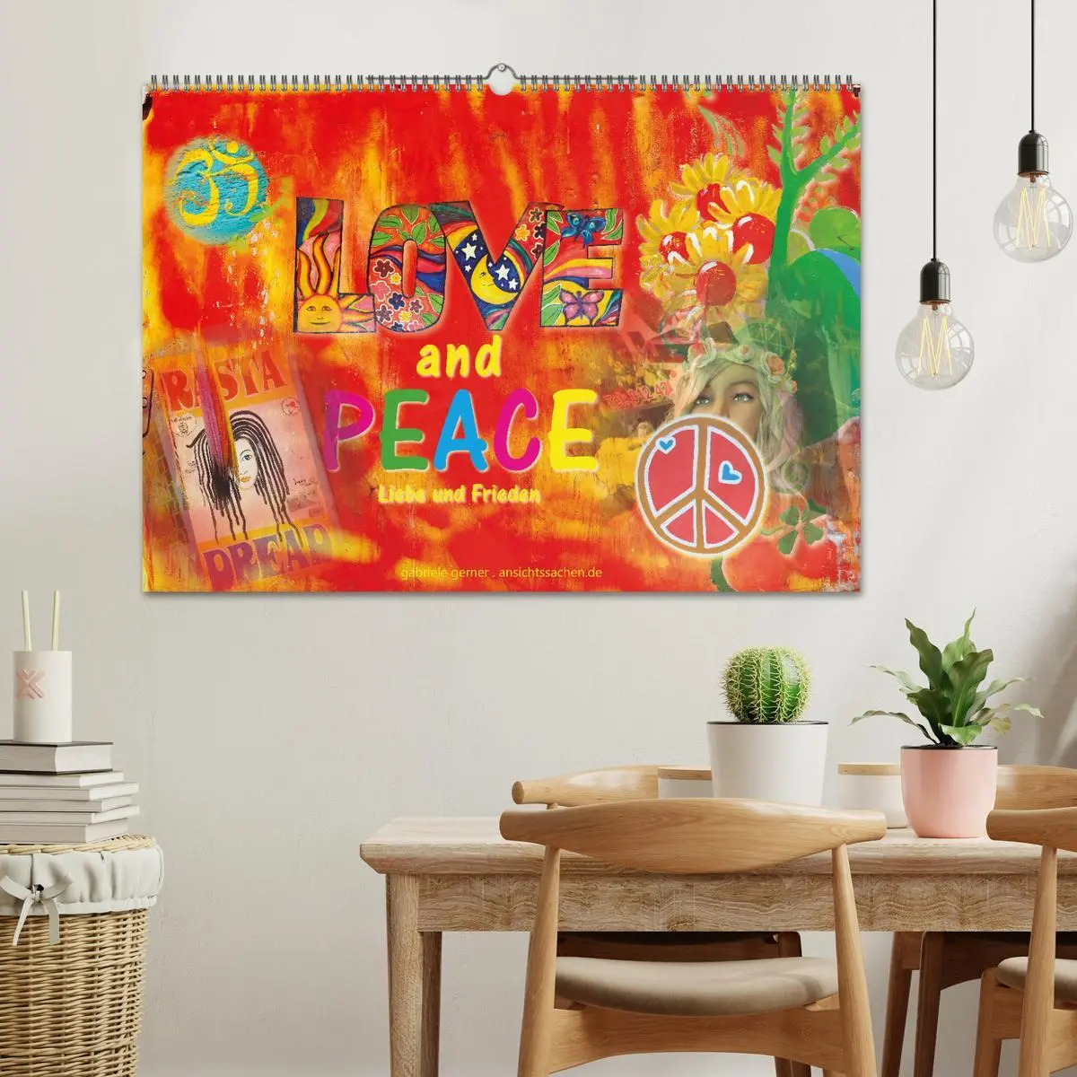 Bild: 9783457546581 | Love and Peace Liebe und Frieden (Wandkalender 2026 DIN A2 quer),...