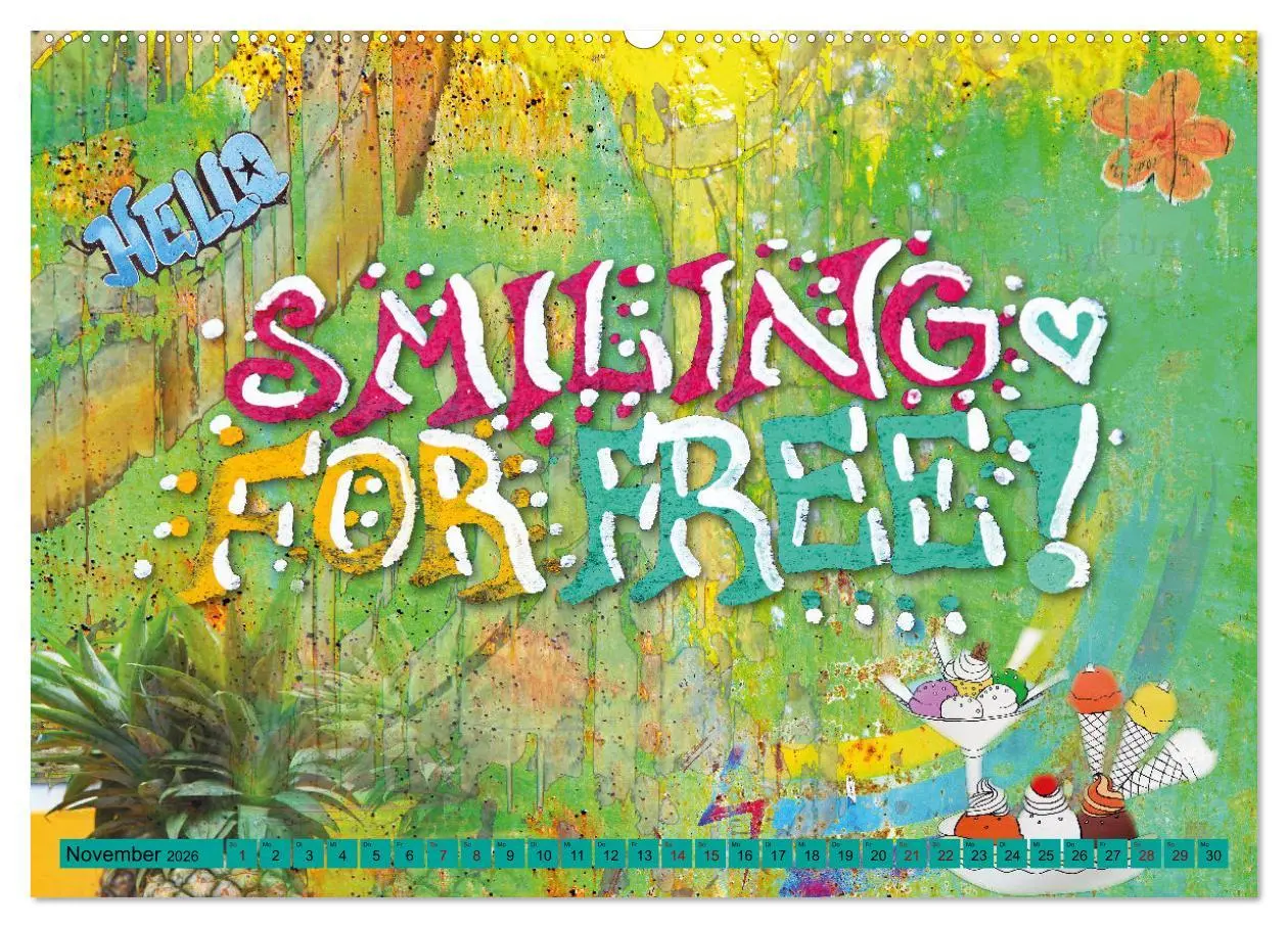 Bild: 9783457546581 | Love and Peace Liebe und Frieden (Wandkalender 2026 DIN A2 quer),...