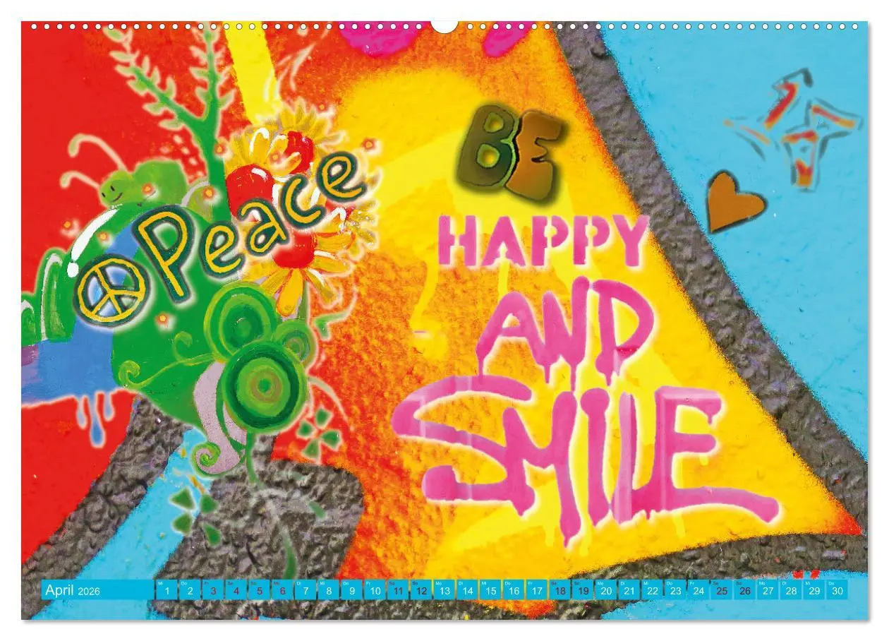 Bild: 9783457546581 | Love and Peace Liebe und Frieden (Wandkalender 2026 DIN A2 quer),...