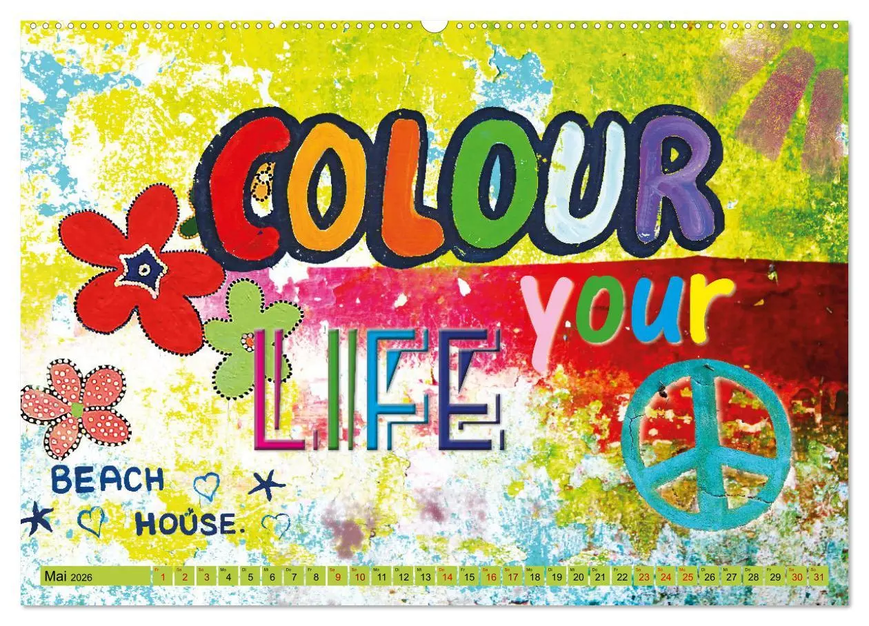 Bild: 9783457546581 | Love and Peace Liebe und Frieden (Wandkalender 2026 DIN A2 quer),...